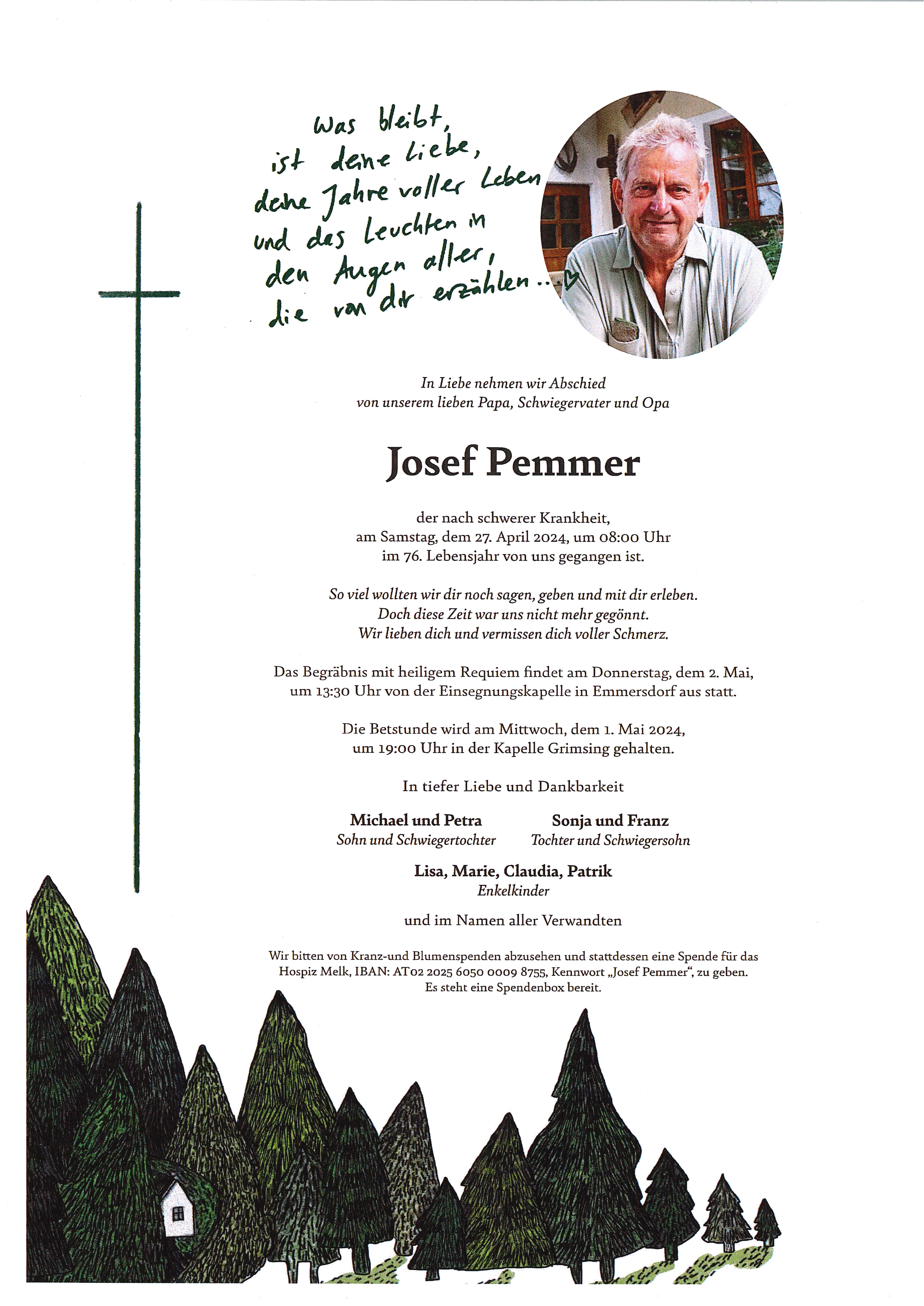 Traueranzeige von Josef Pemmer
