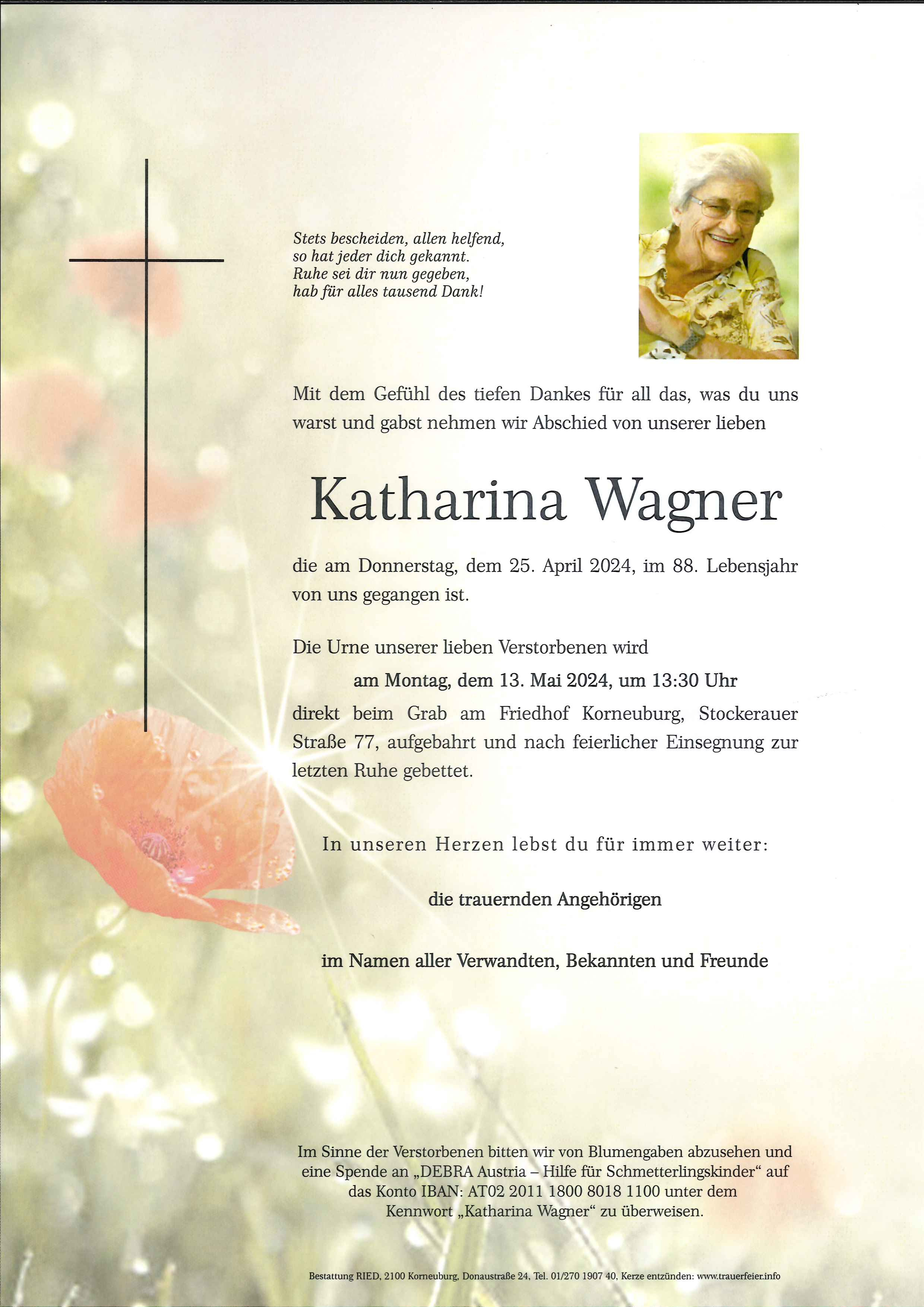 Traueranzeige von Katharina Wagner