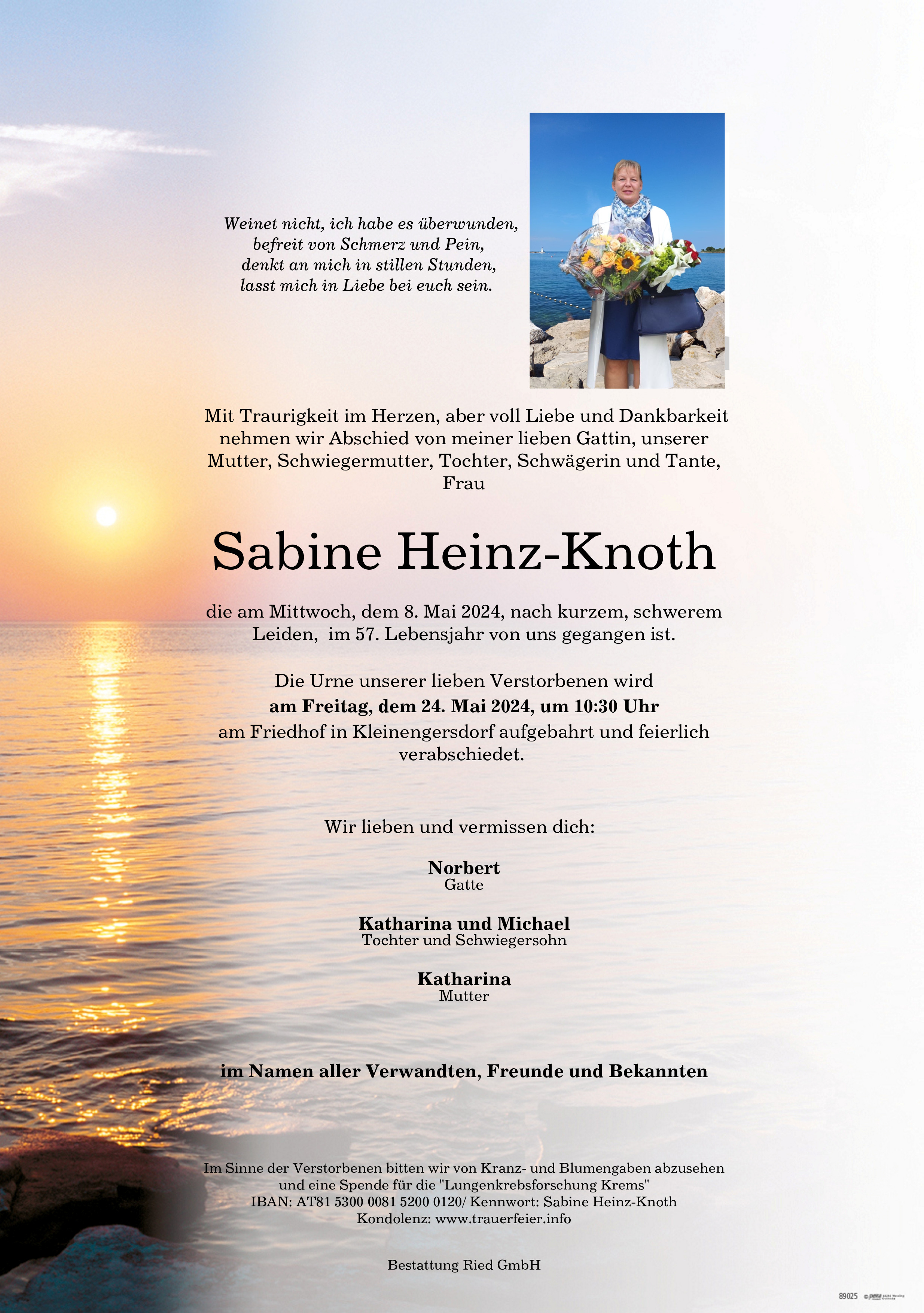 Traueranzeige von Sabine Heinz-Knoth