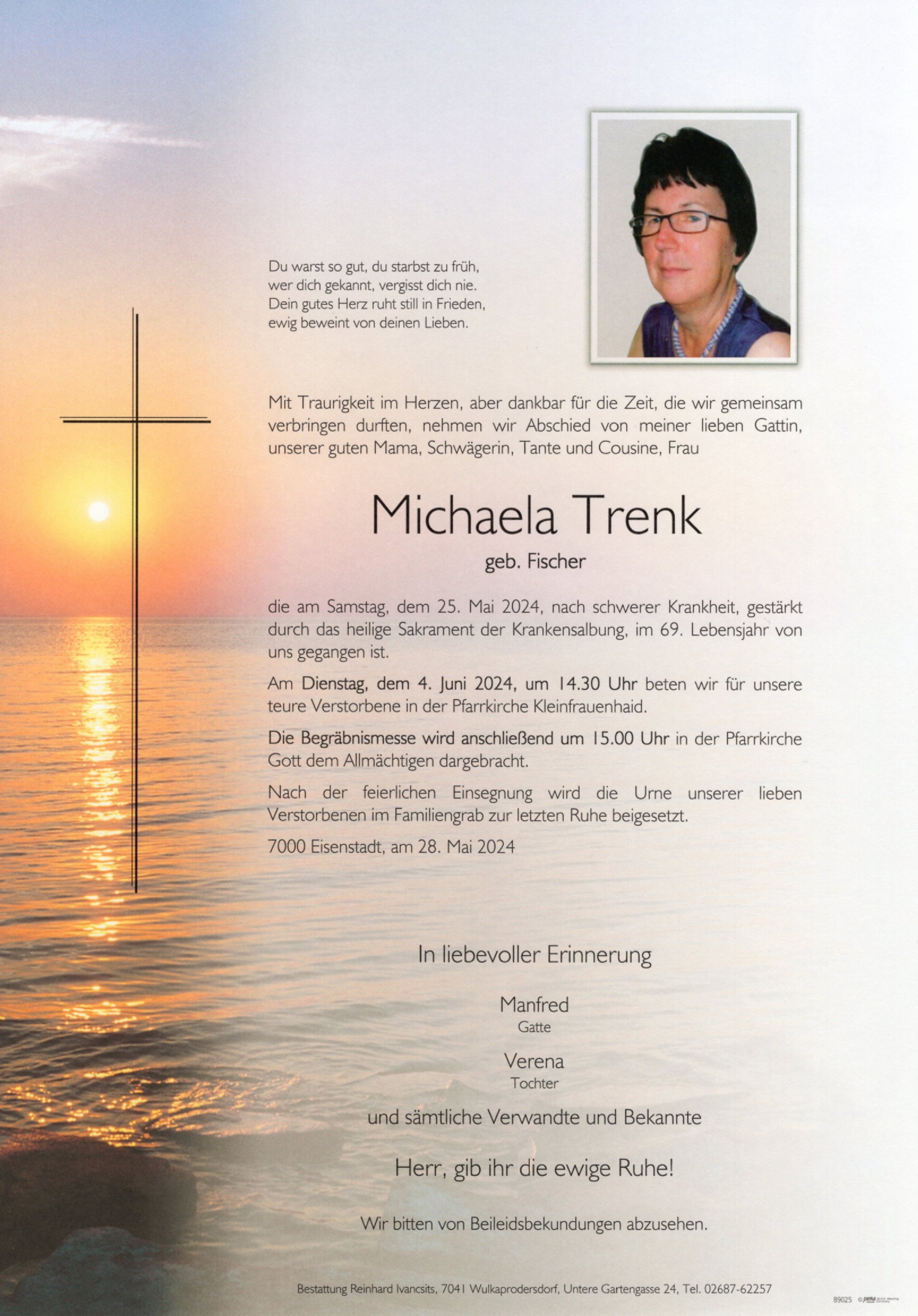 Traueranzeige von Michaela Trenk