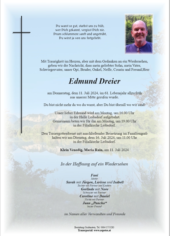 Traueranzeige von Edmund Dreier