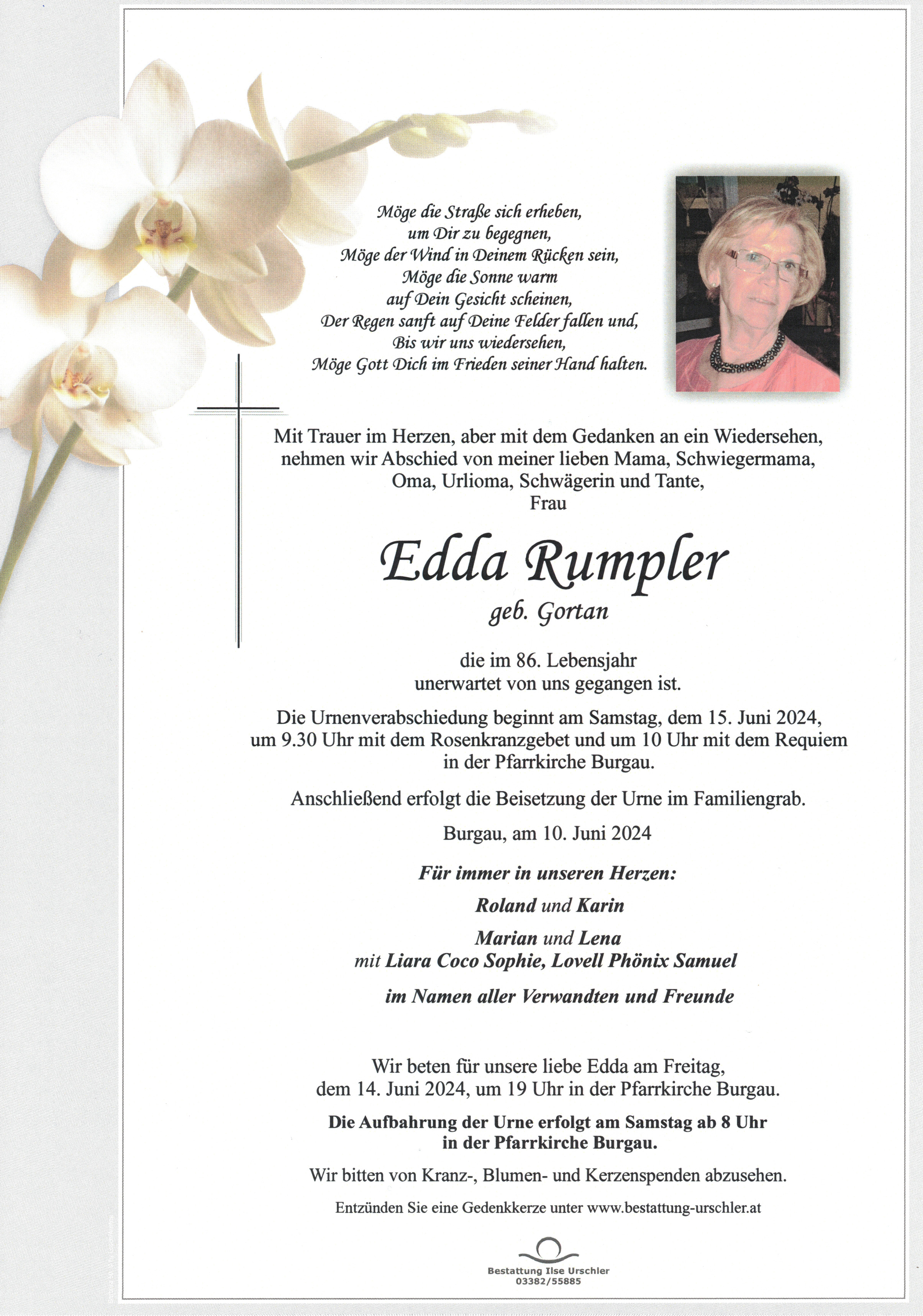 Traueranzeige von Edda Rumpler
