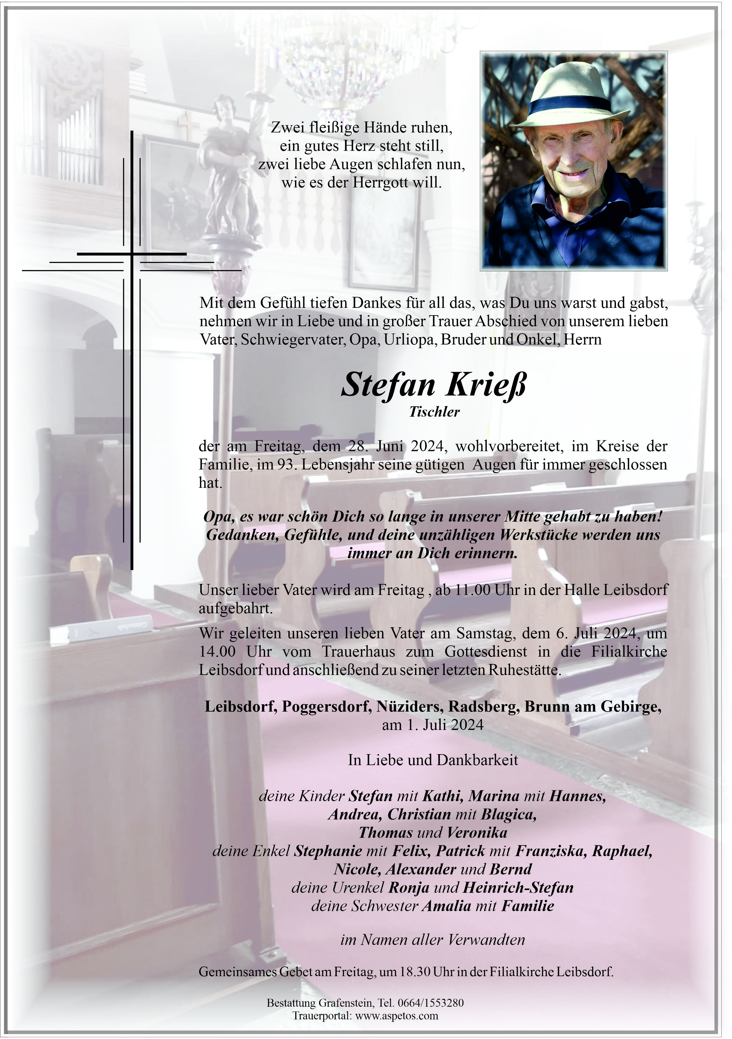 Traueranzeige von Stefan Krieß
