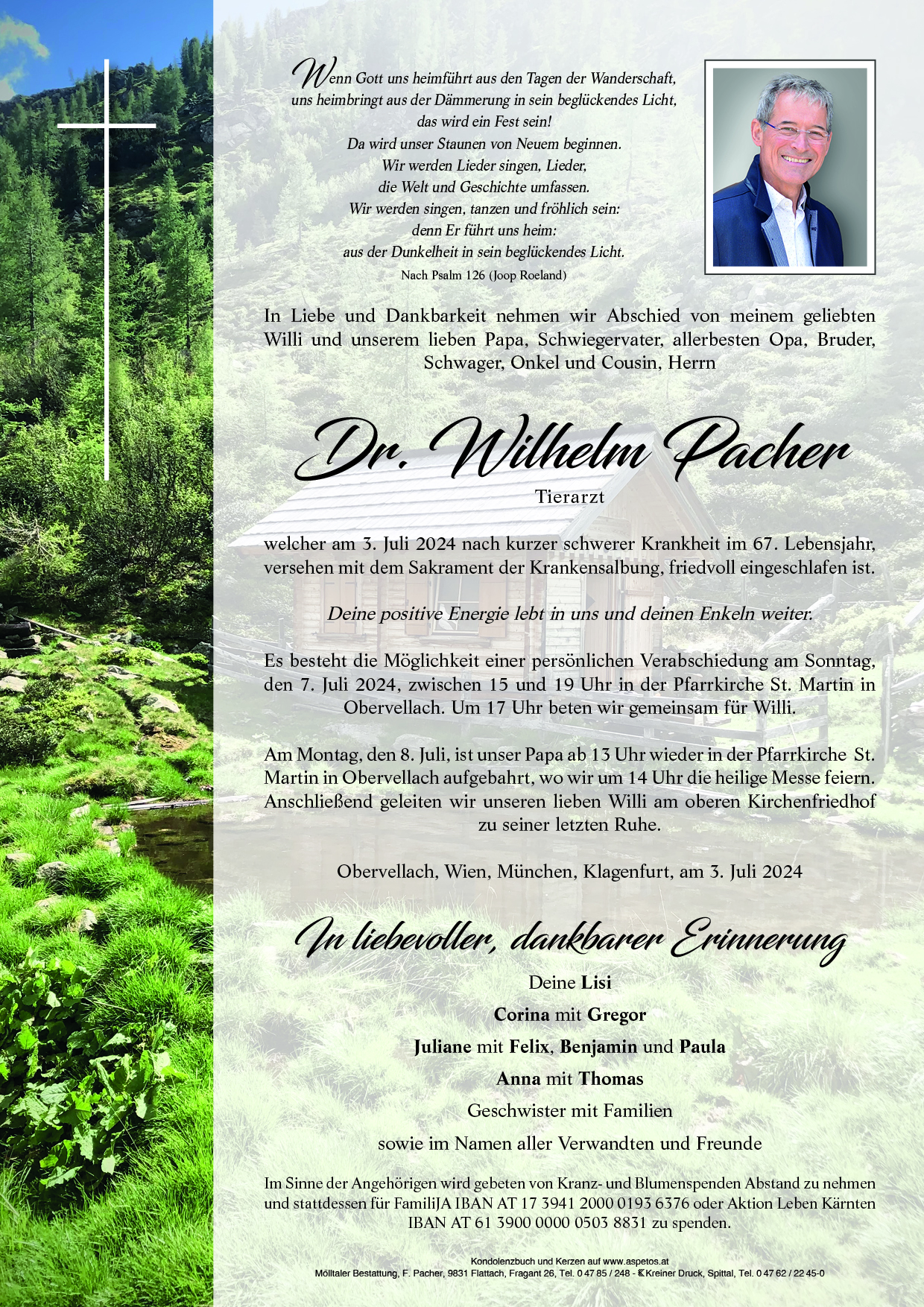 Traueranzeige von Dr. Wilhelm Pacher