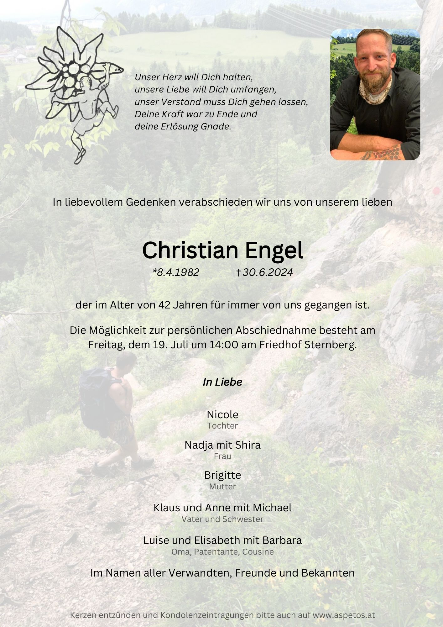 Traueranzeige von Herr Christian Engel