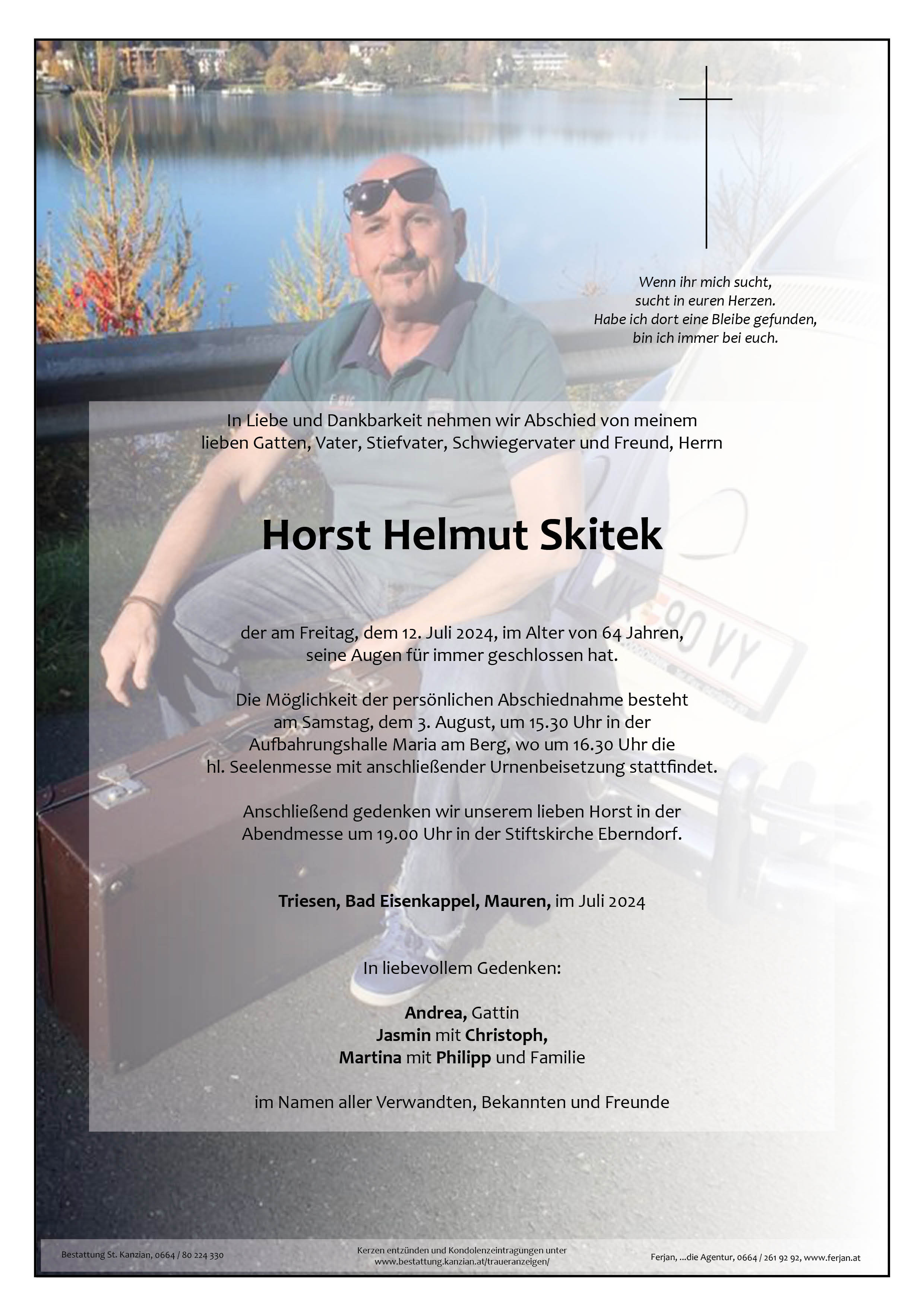 Traueranzeige von Horst Helmut Skitek
