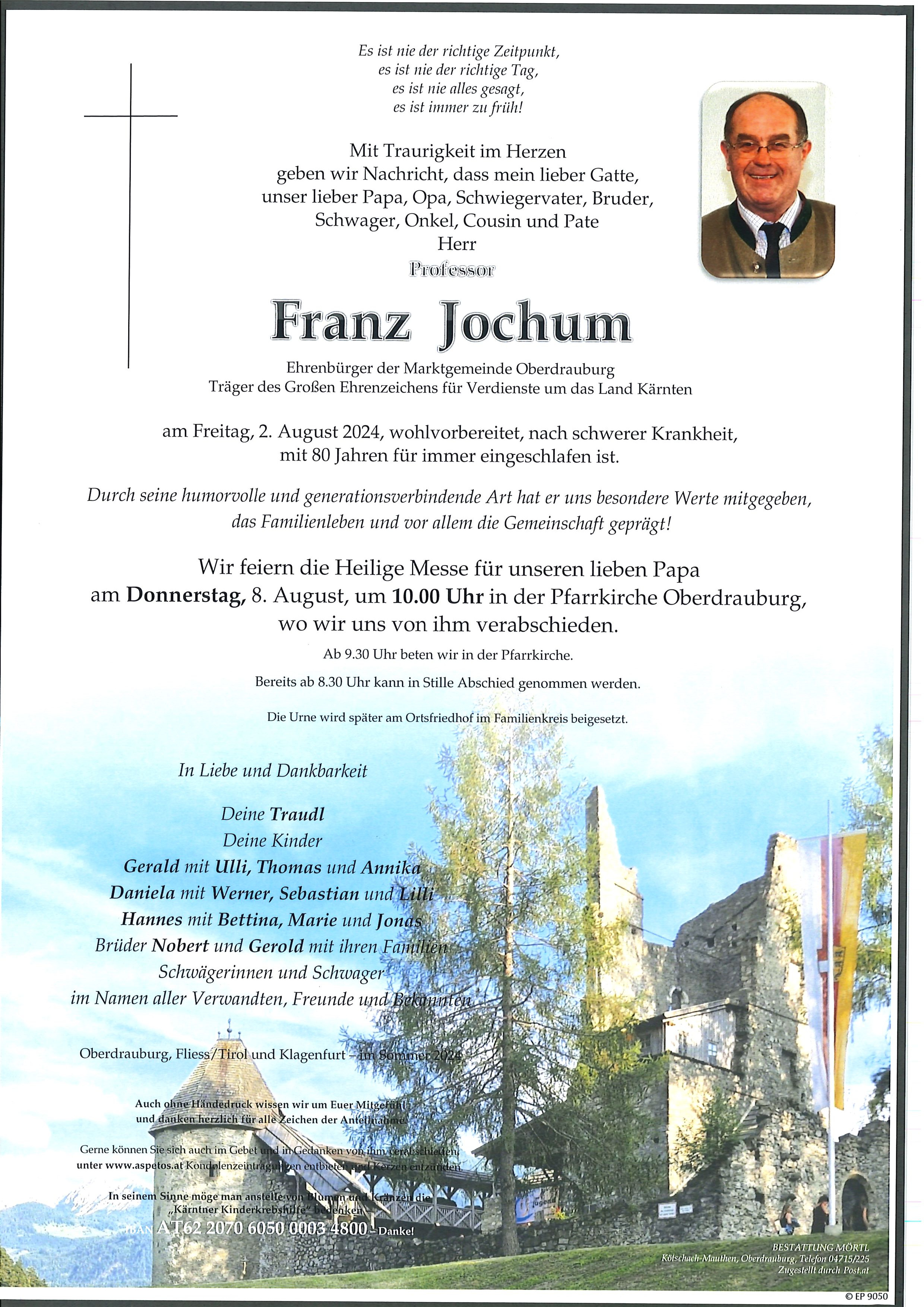 Traueranzeige von Franz Jochum