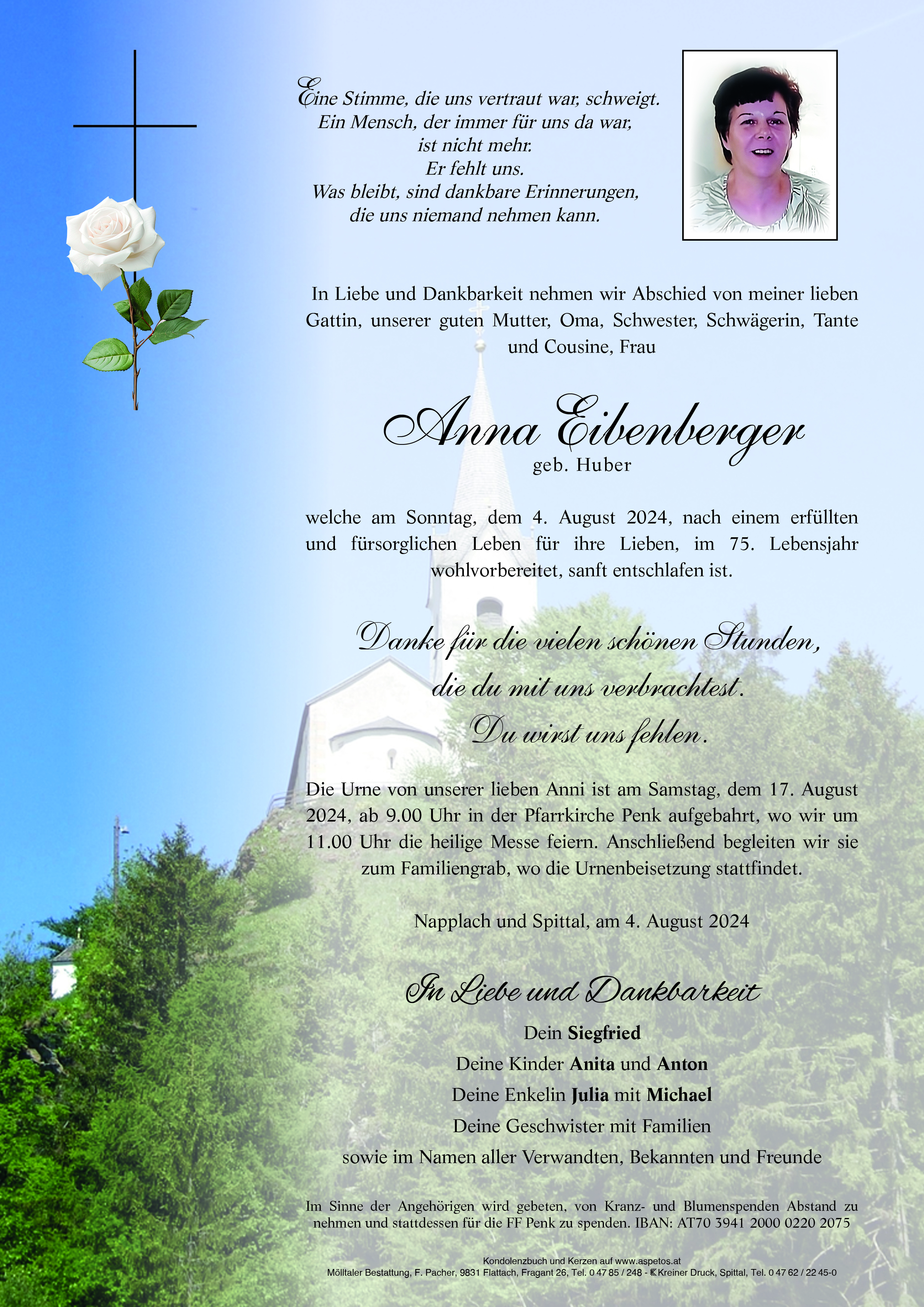 Traueranzeige von Anna Eibenberger