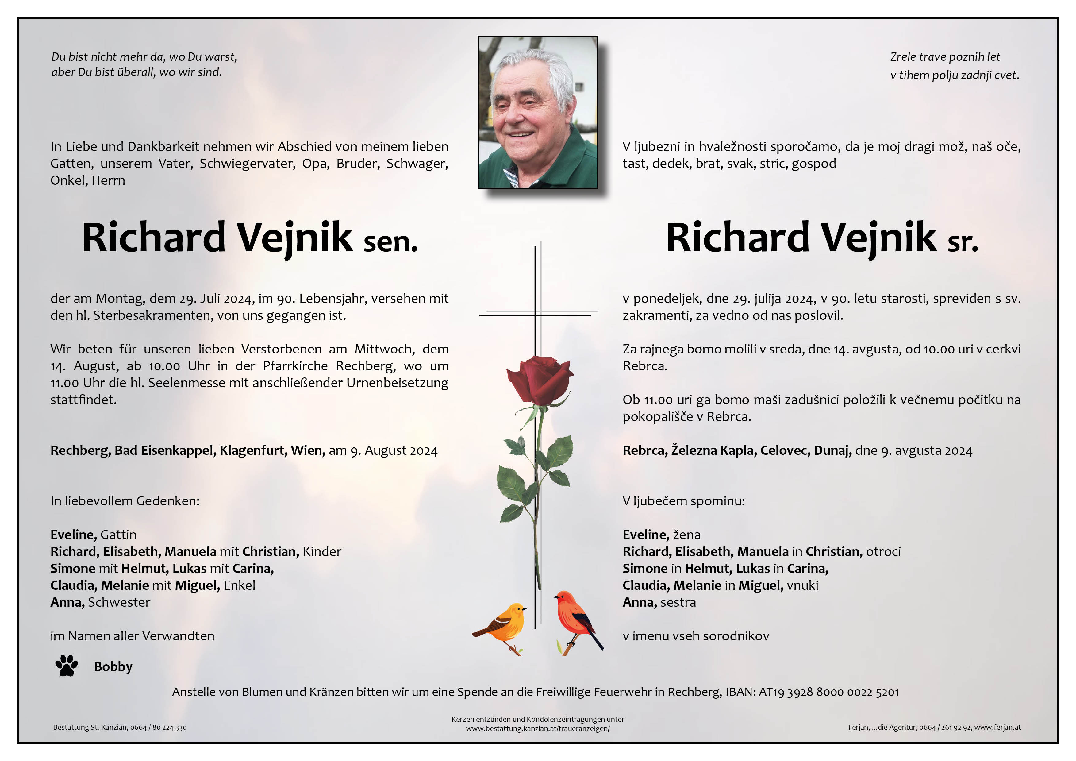 Traueranzeige von Richard Vejnik