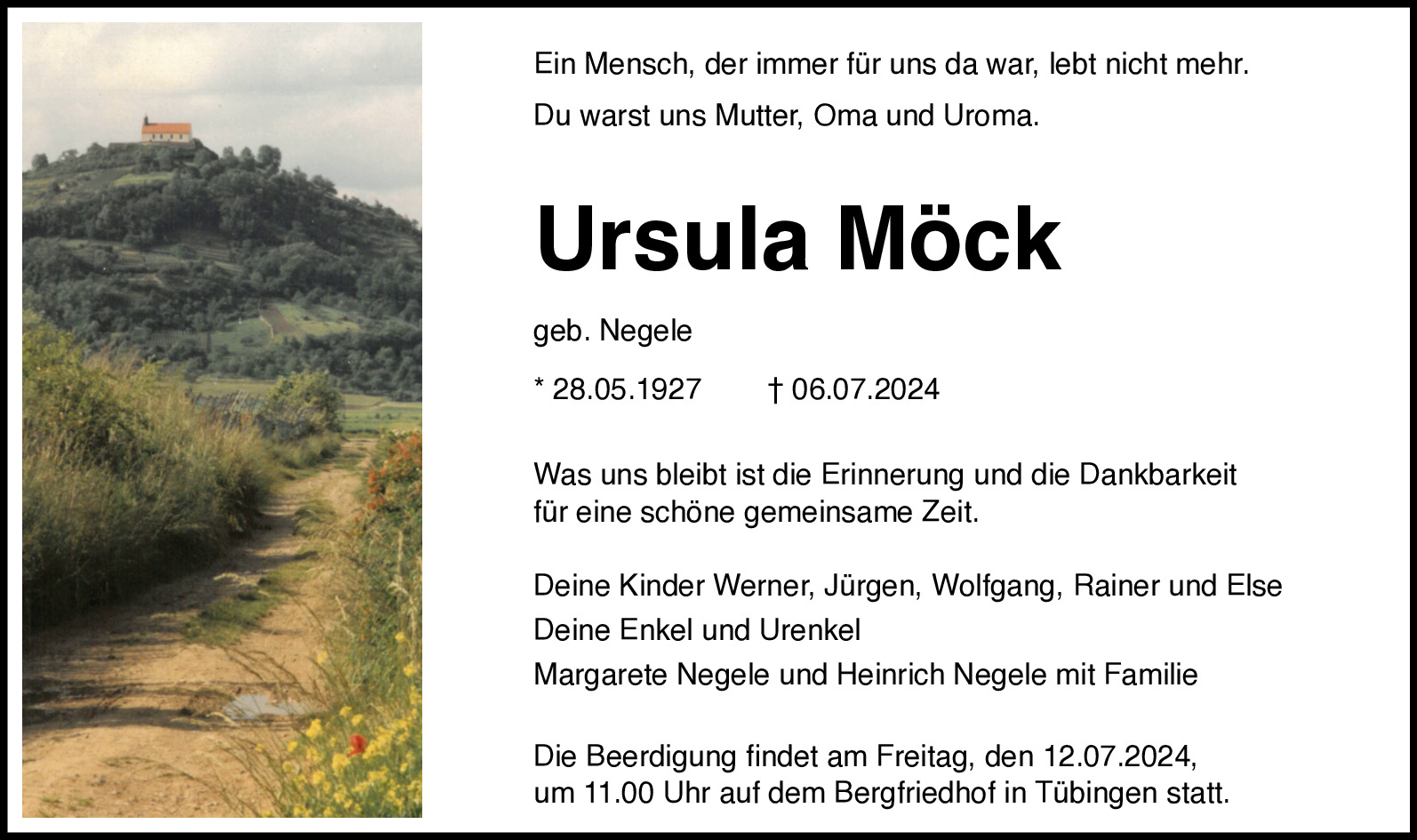 Traueranzeige von Ursula Möck
