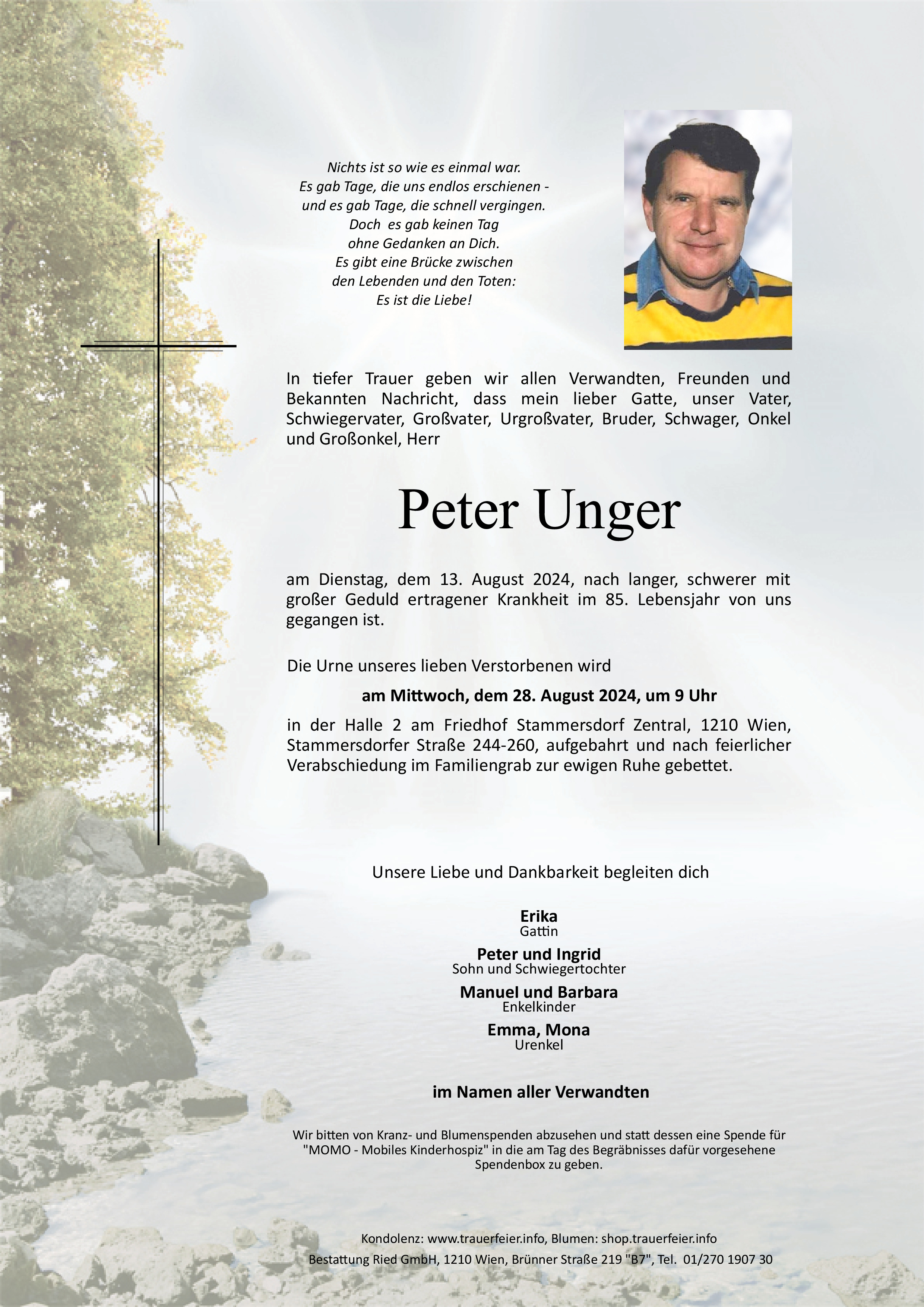 Traueranzeige von Peter Unger