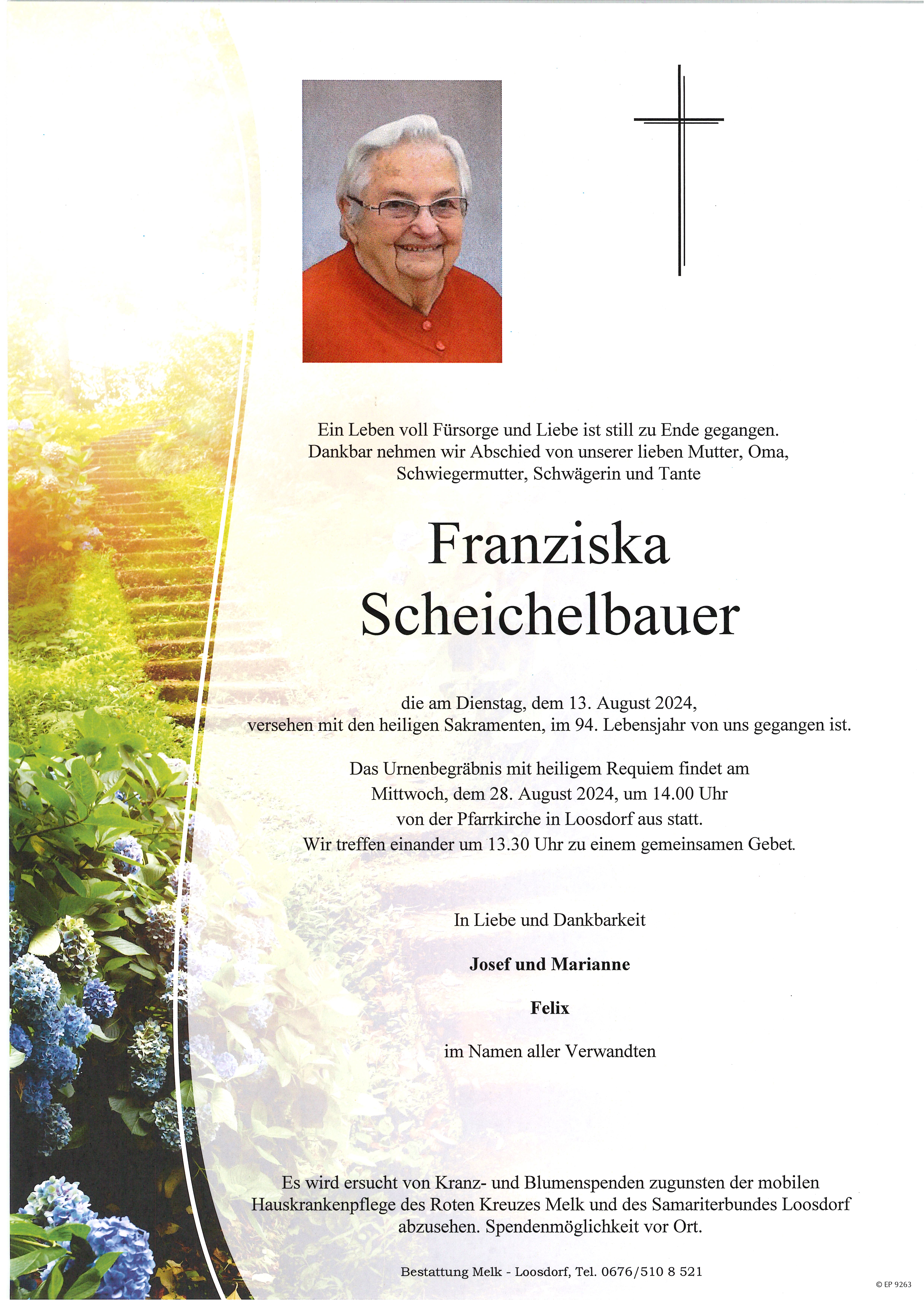 Traueranzeige von Franziska Scheichelbauer
