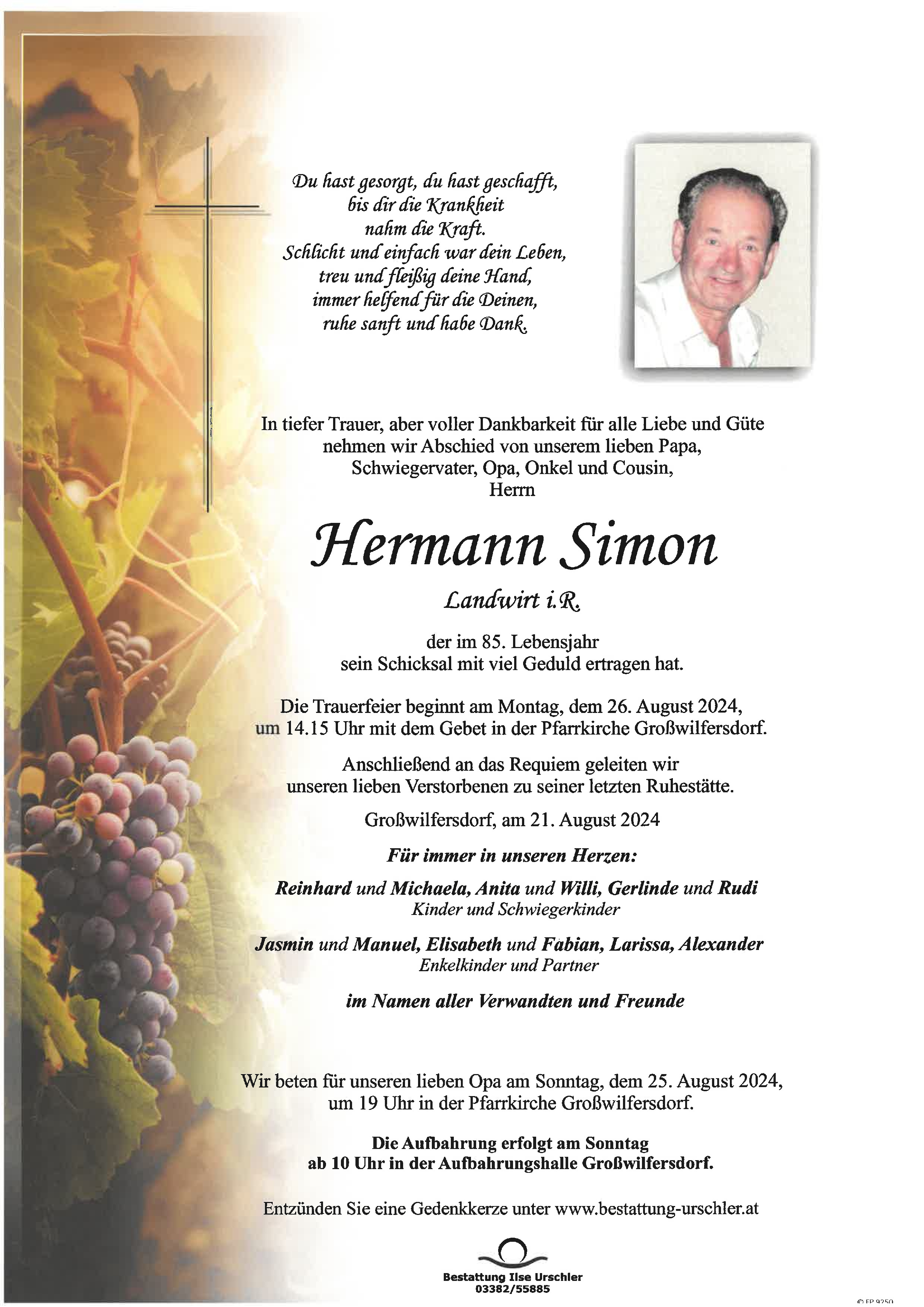Traueranzeige von Hermann Simon