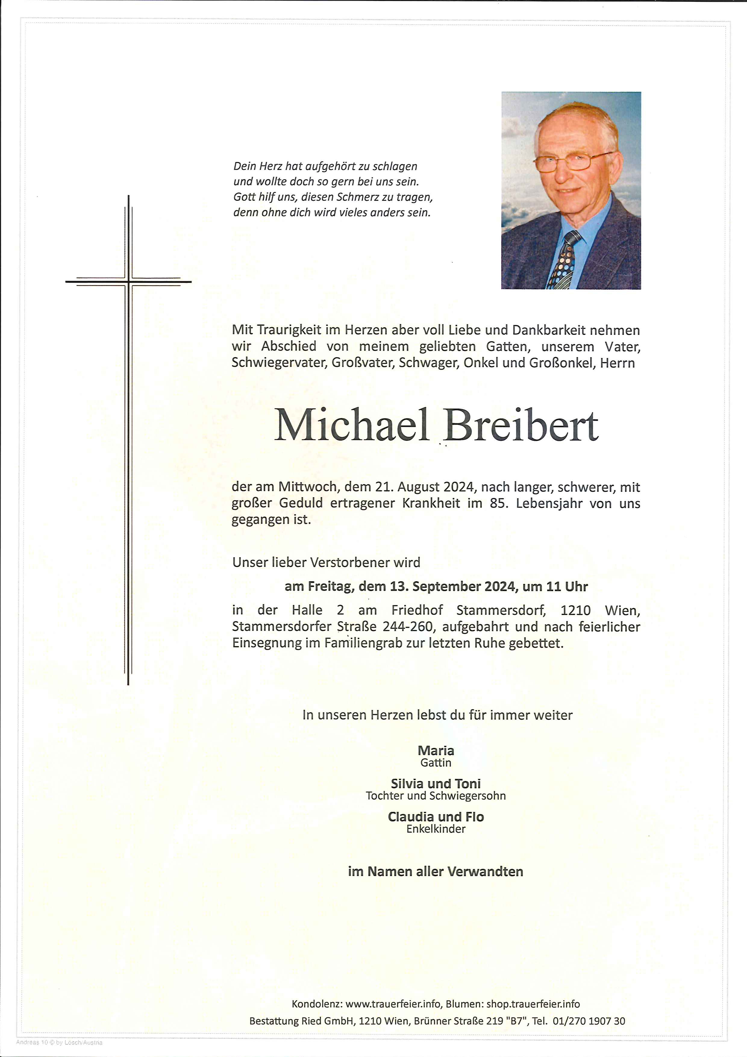 Traueranzeige von Michael Breibert