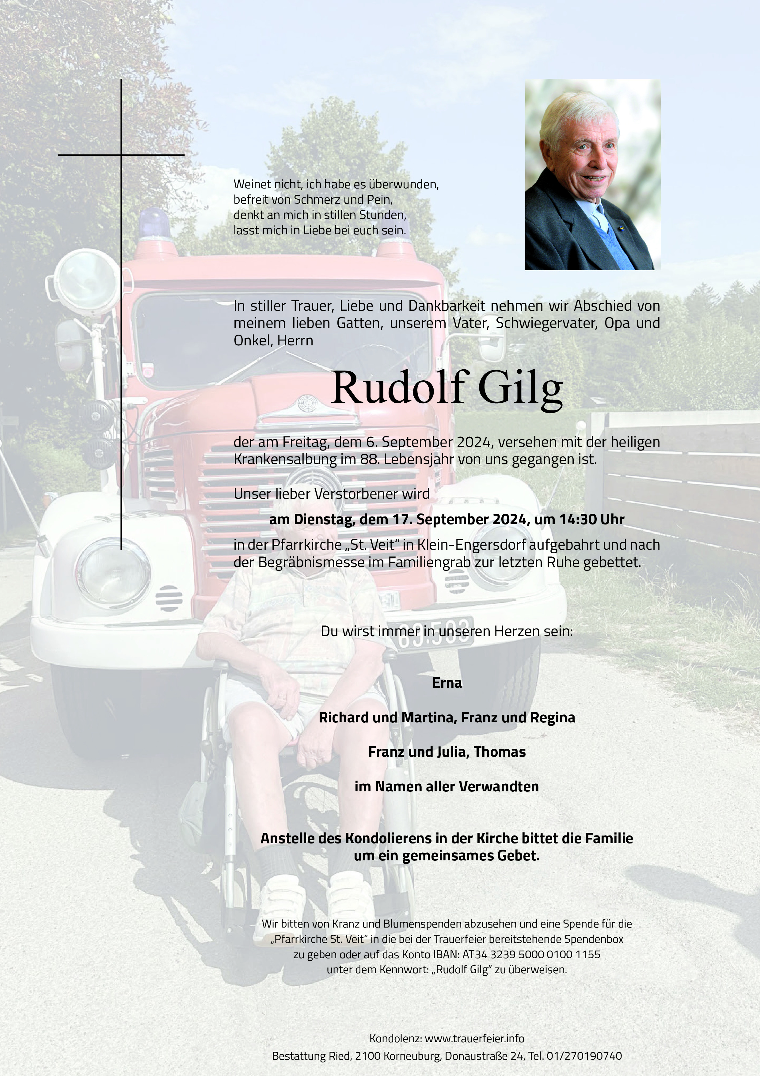 Traueranzeige von Rudolf Gilg