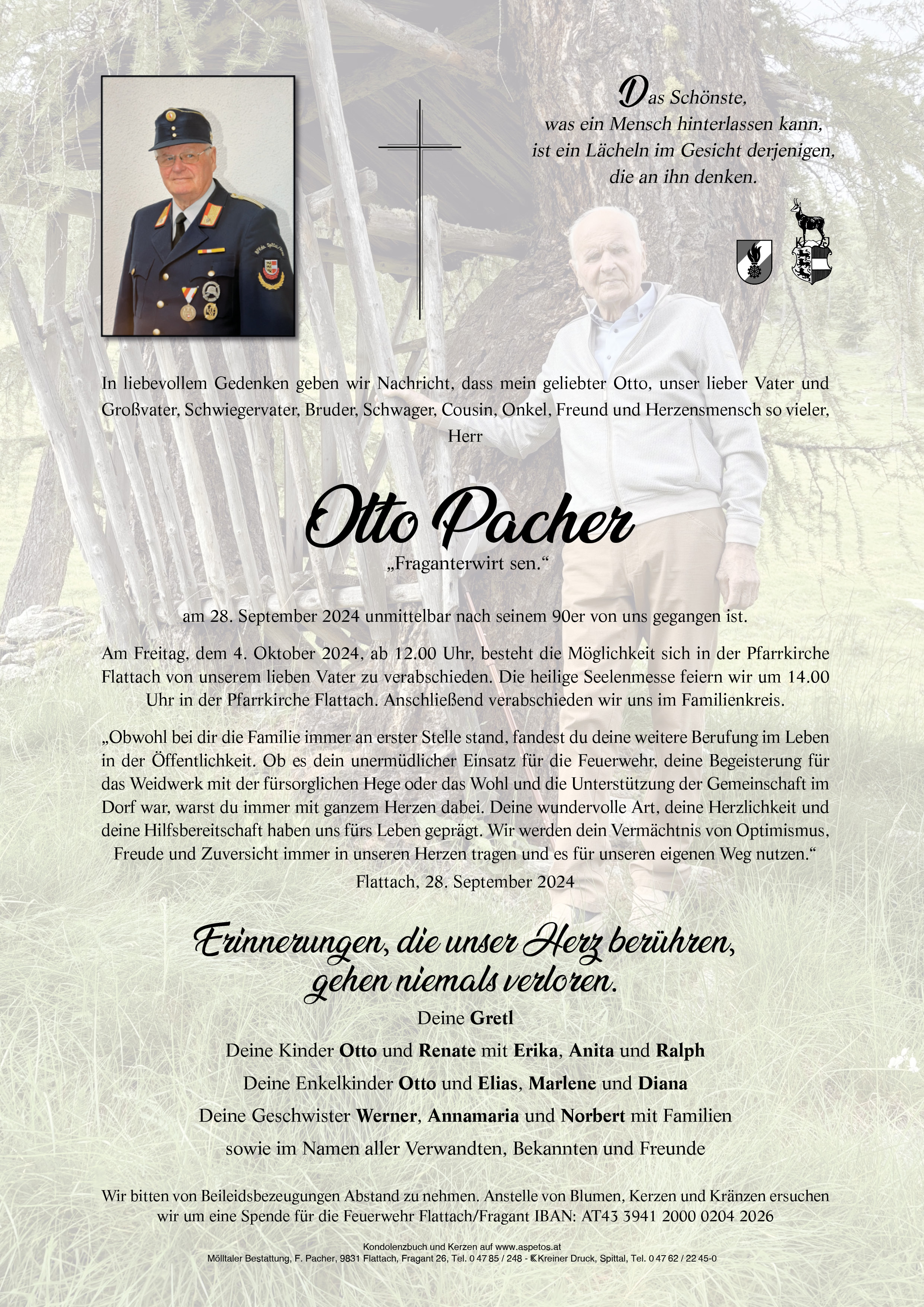 Traueranzeige von Otto Pacher