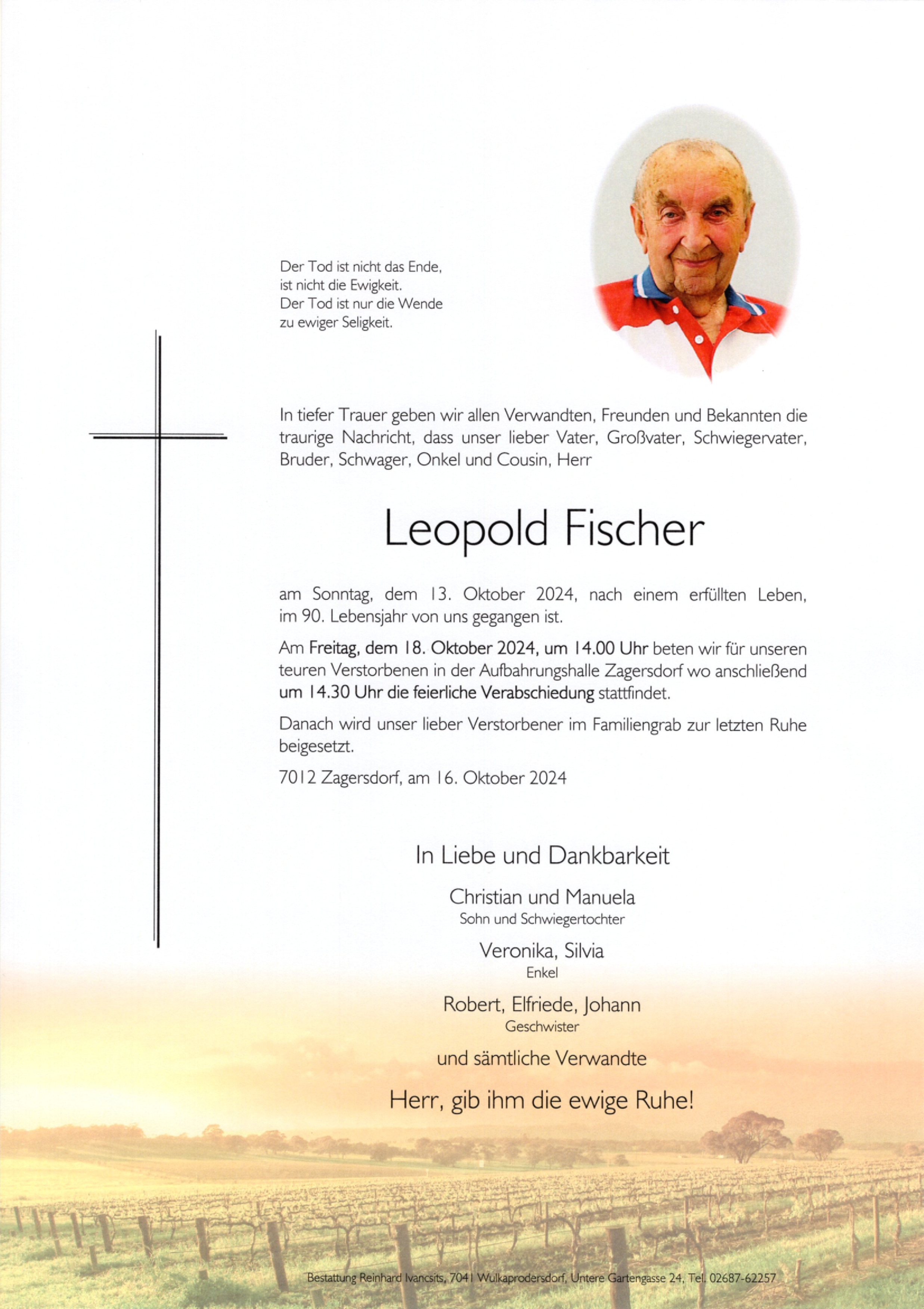 Traueranzeige von Leopold Fischer