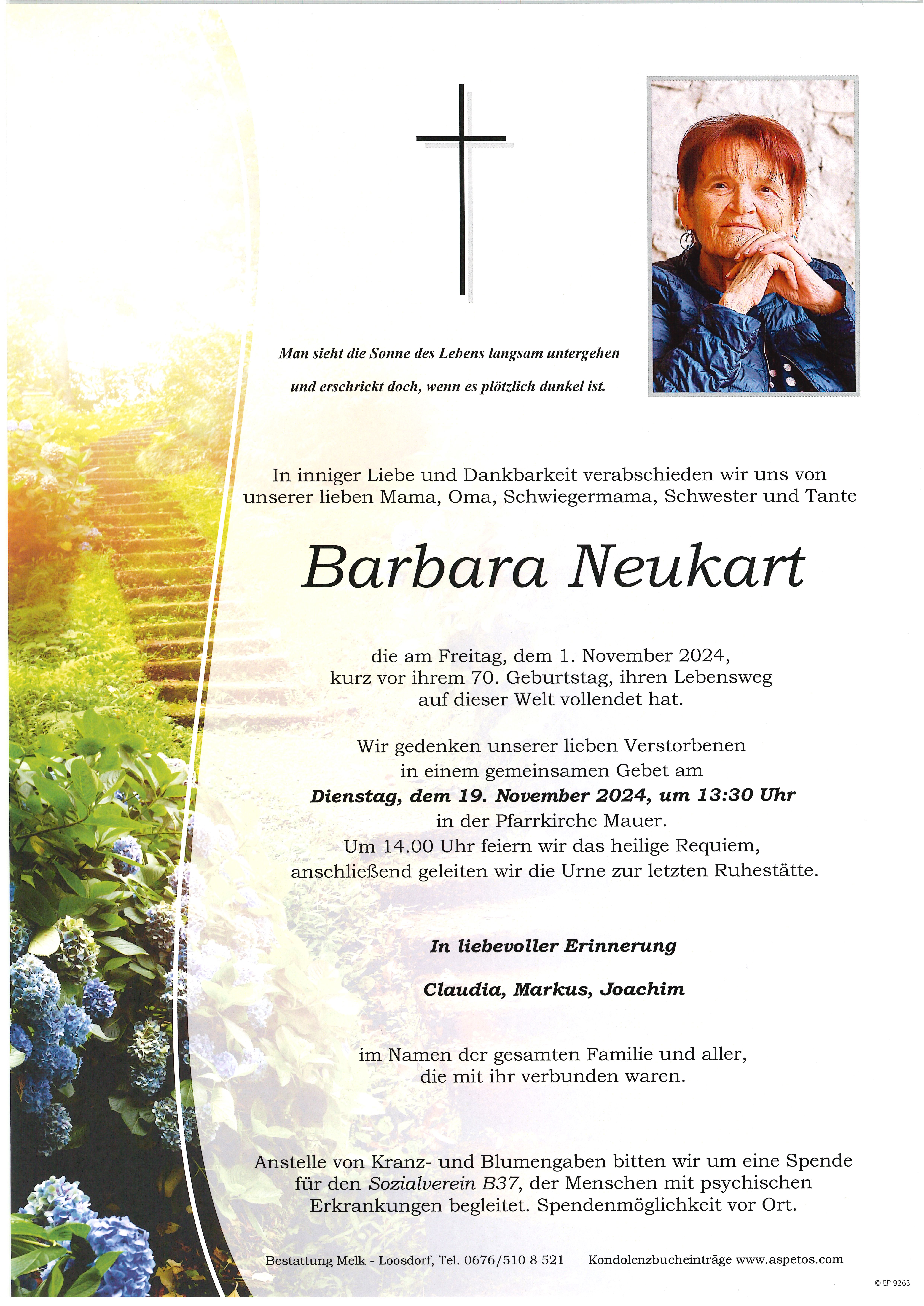 Traueranzeige von Barbara Neukart