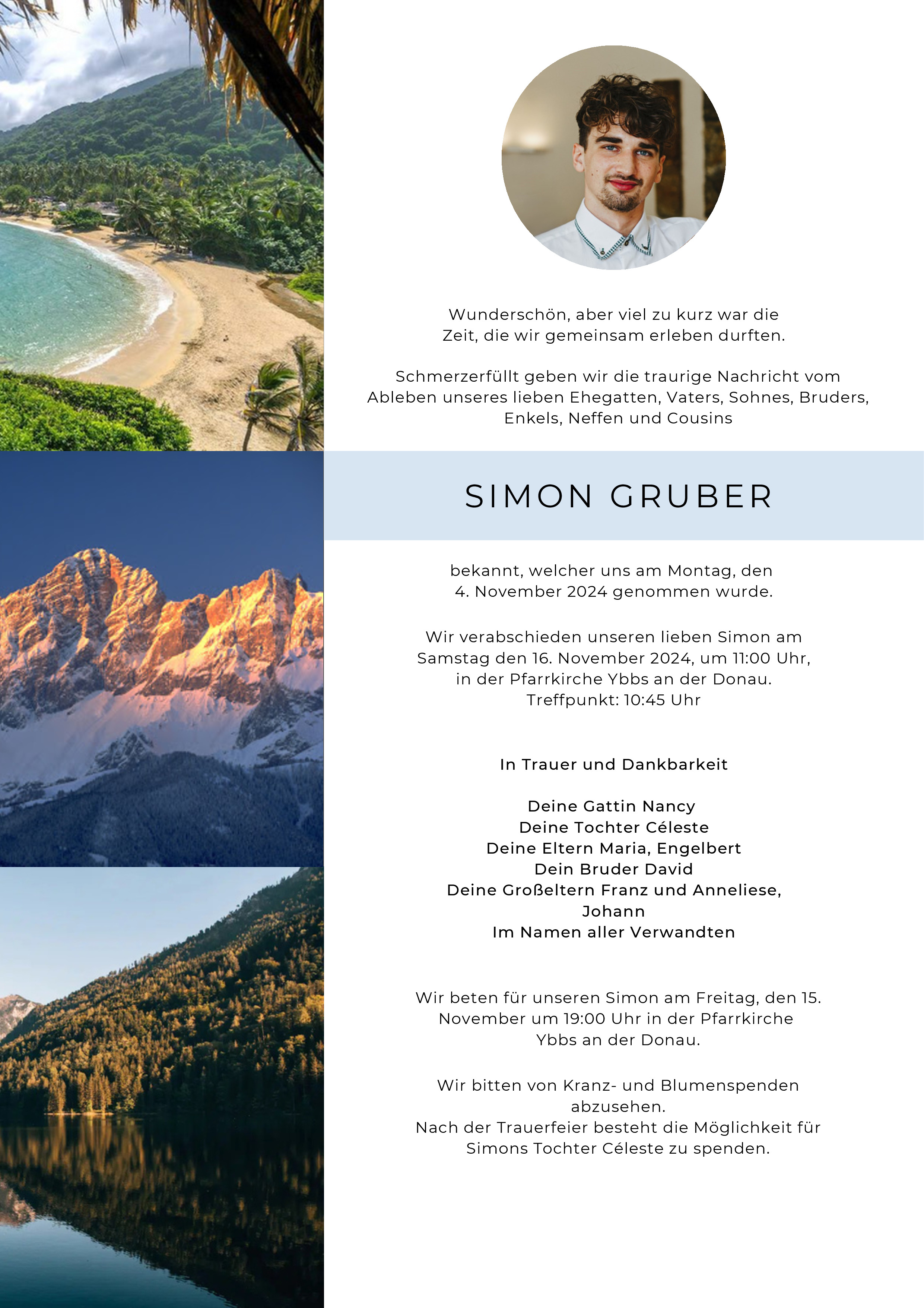 Traueranzeige von Simon Gruber