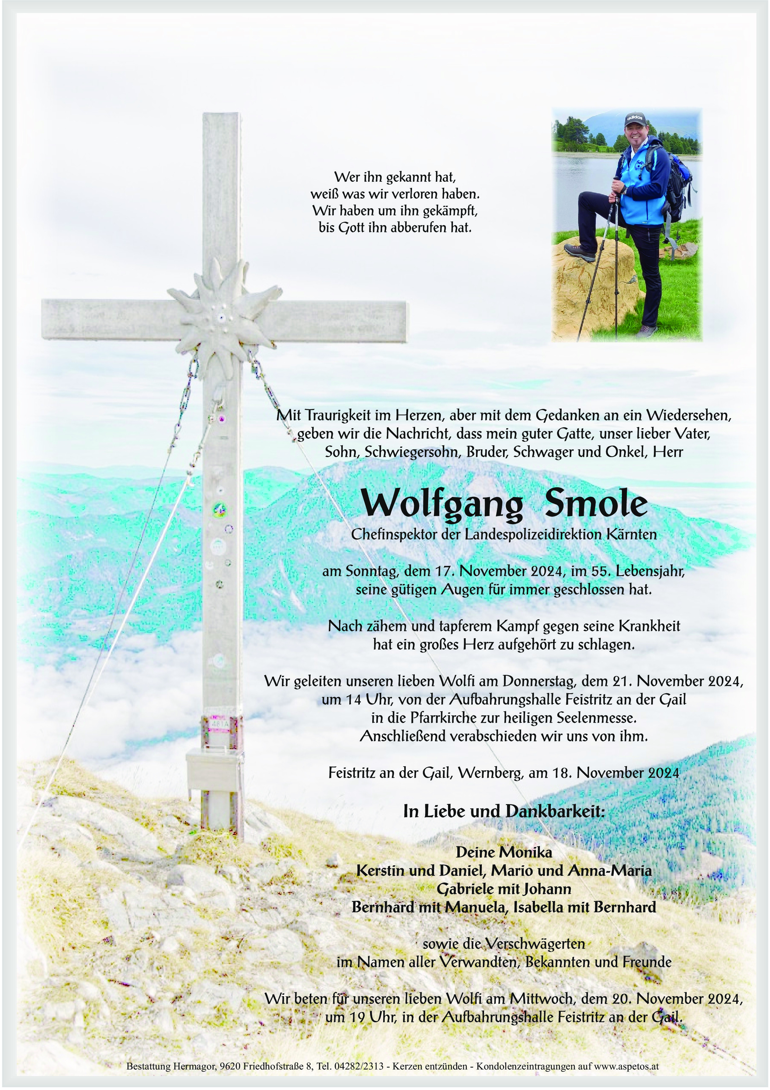 Traueranzeige von Wolfgang Smole