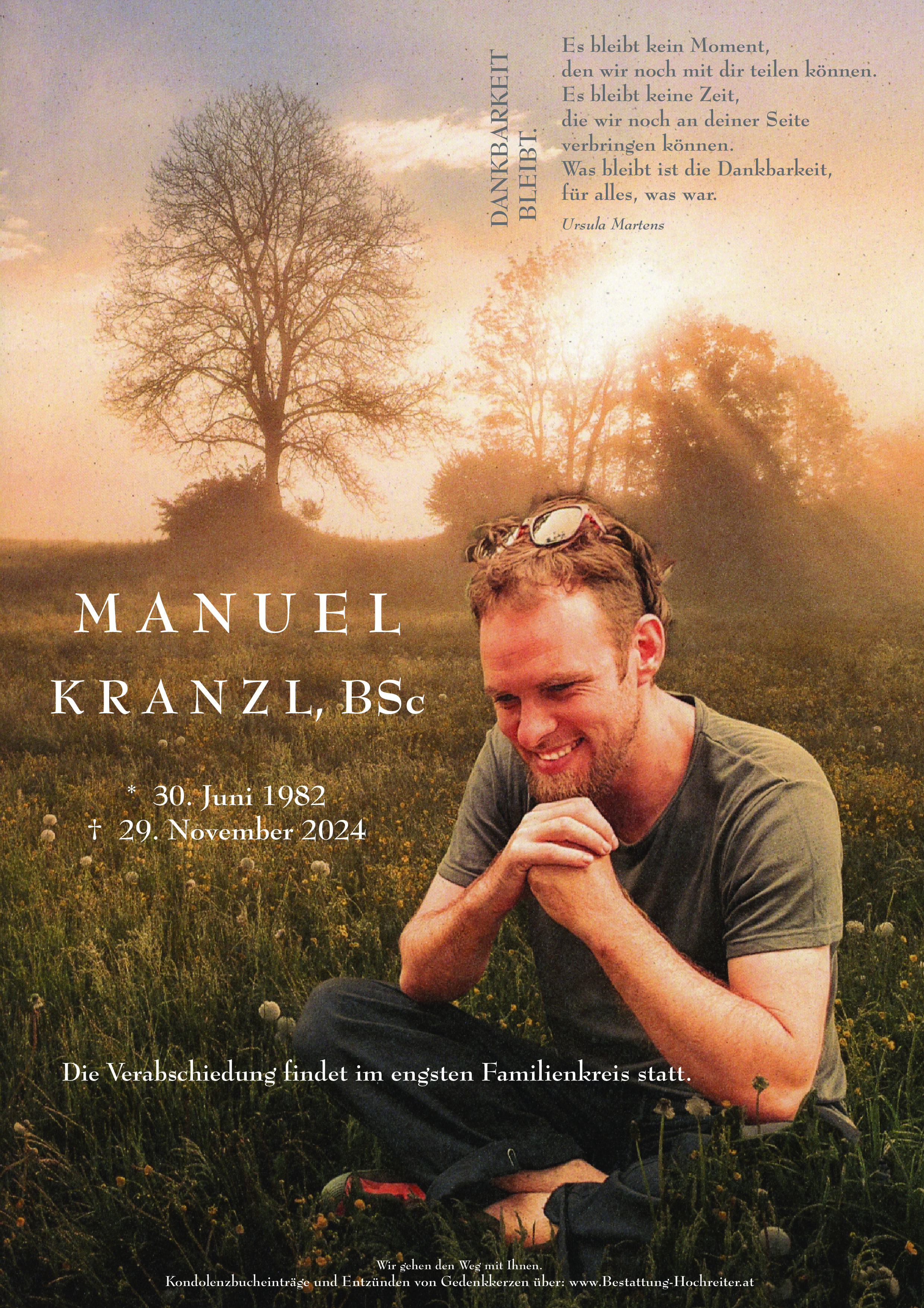 Traueranzeige von Manuel Kranzl