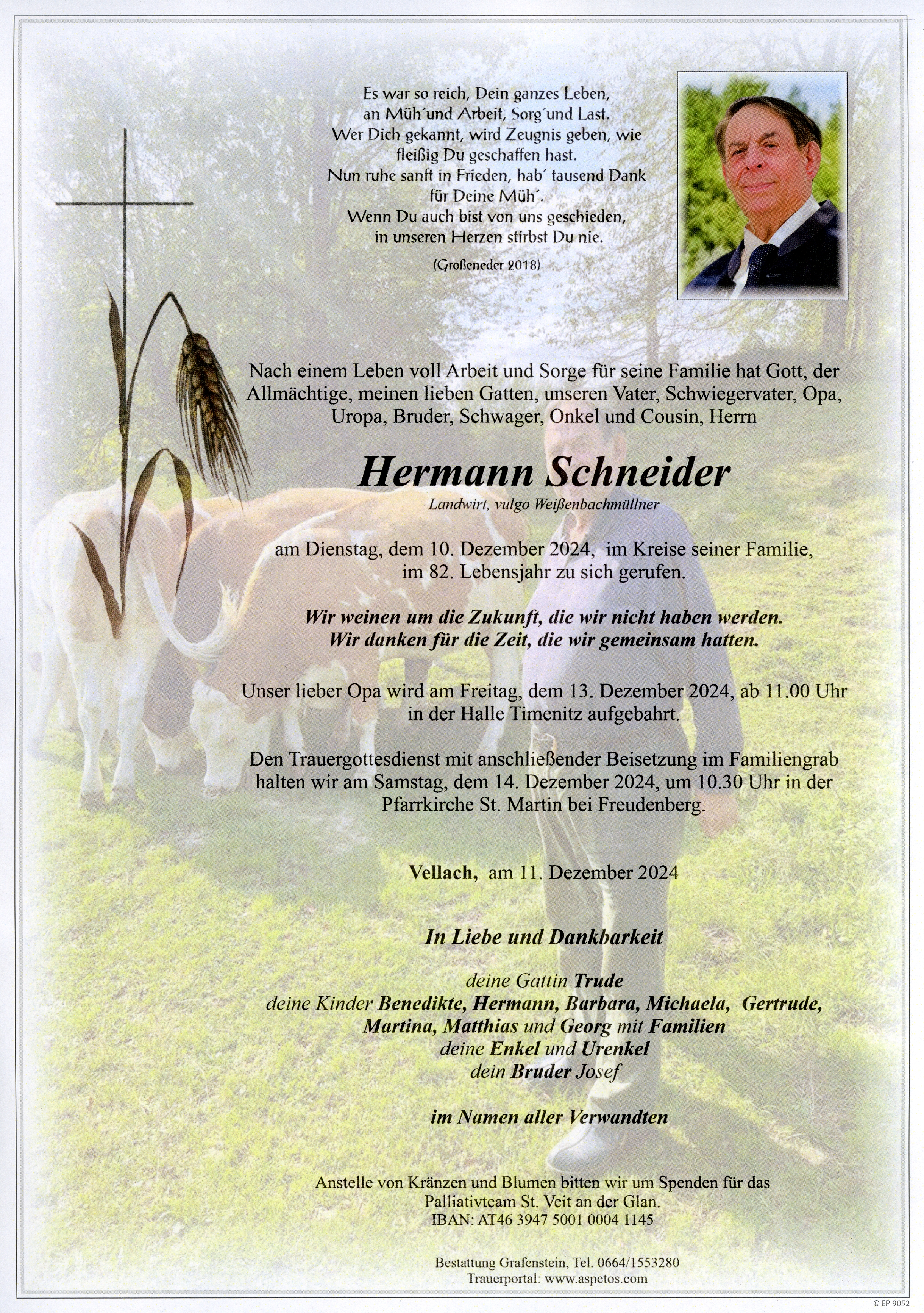 Traueranzeige von Hermann Schneider