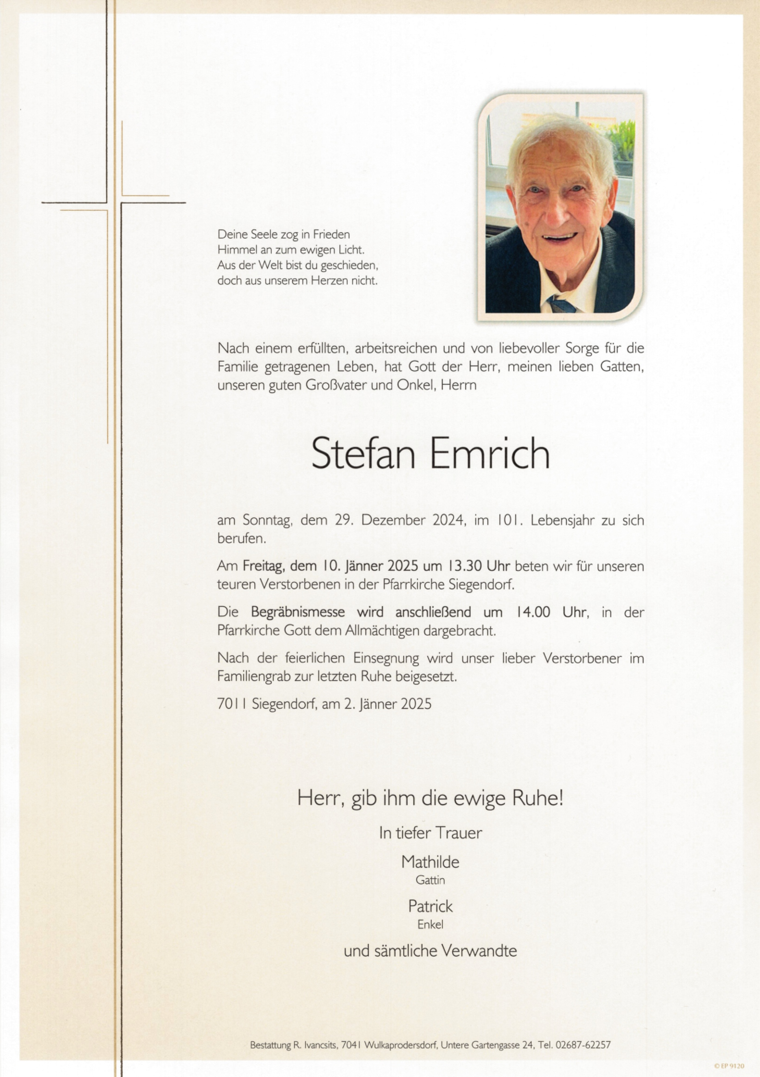 Traueranzeige von Stefan Emrich