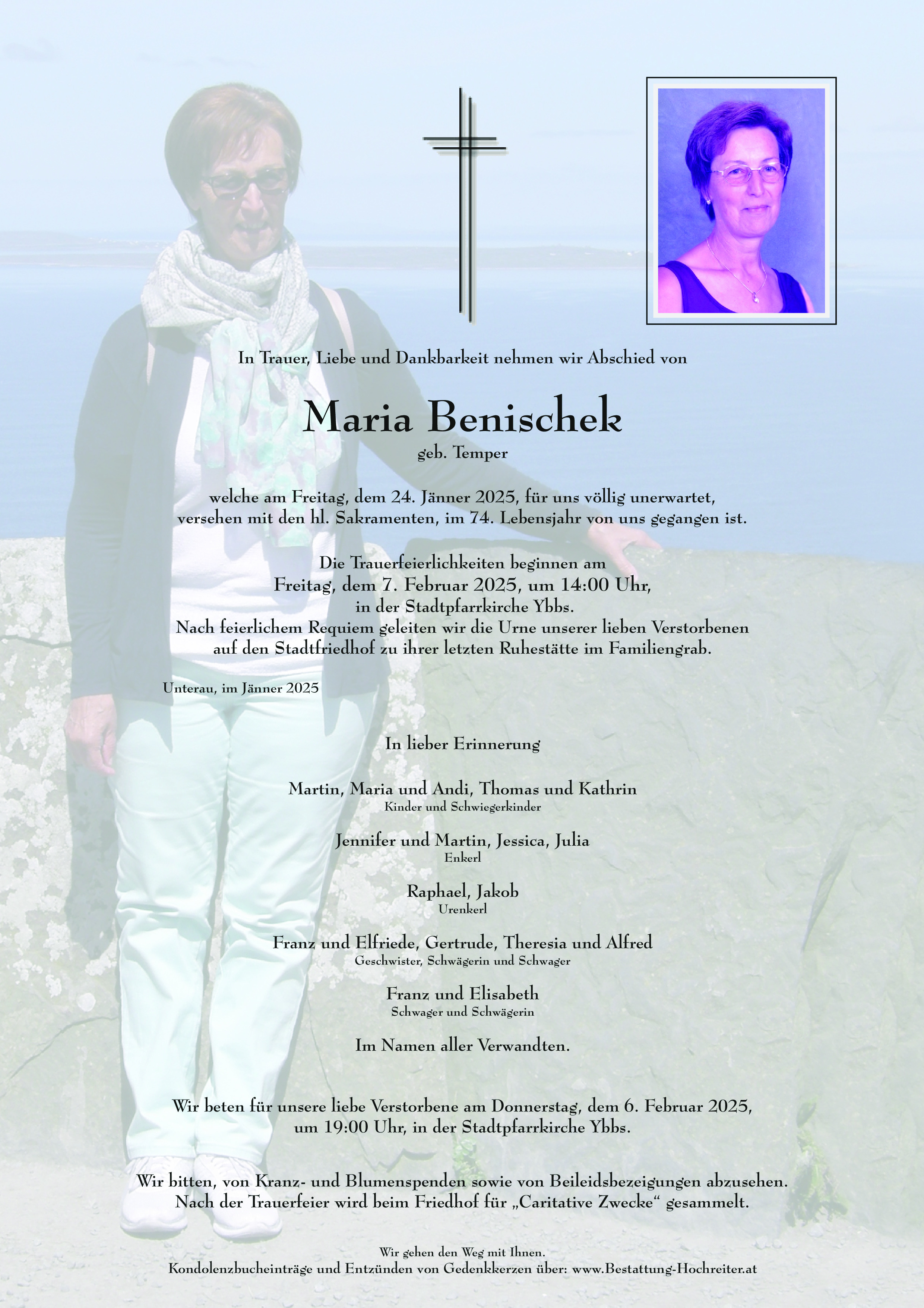 Traueranzeige von Maria Benischek