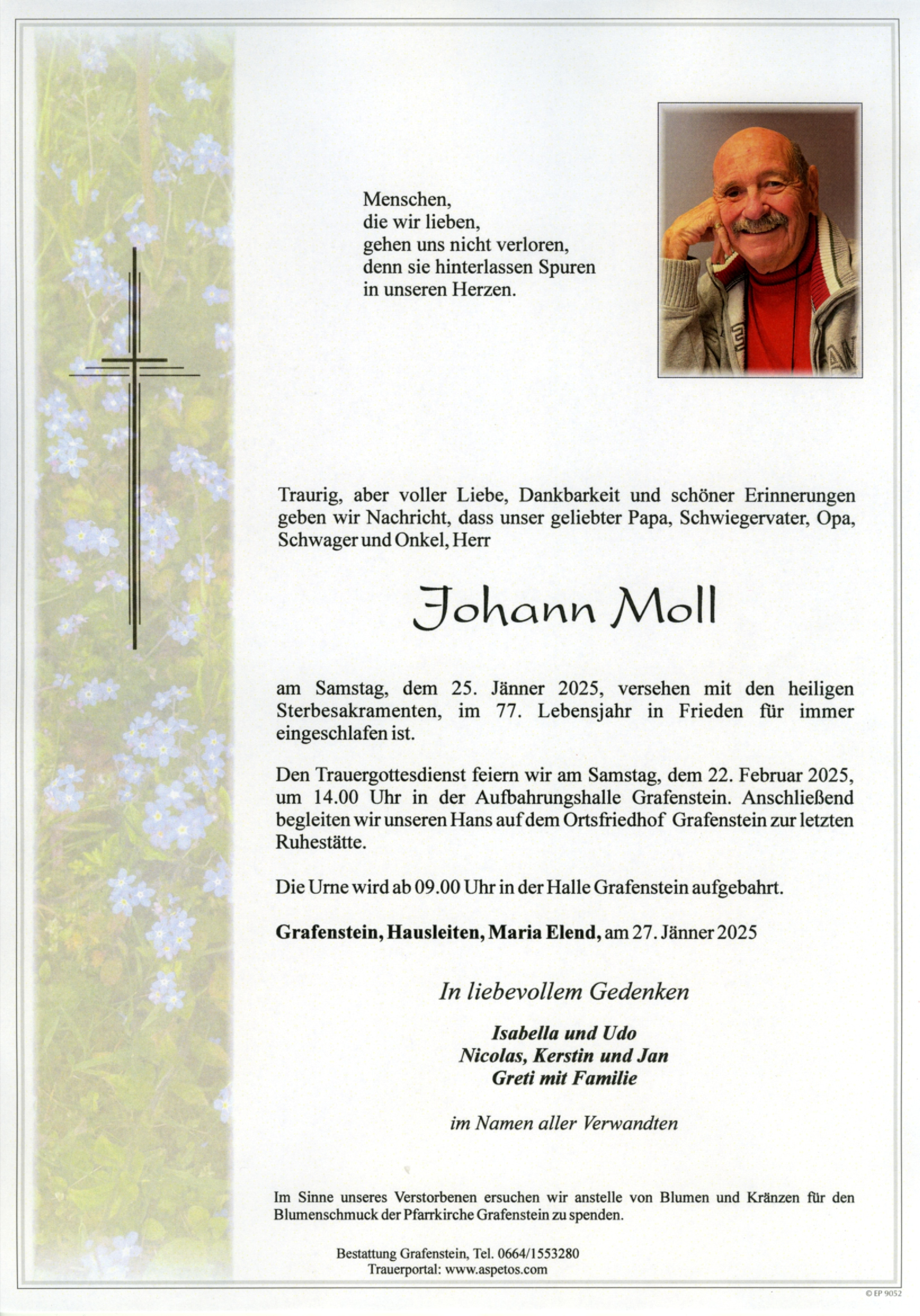 Traueranzeige von Johann Moll