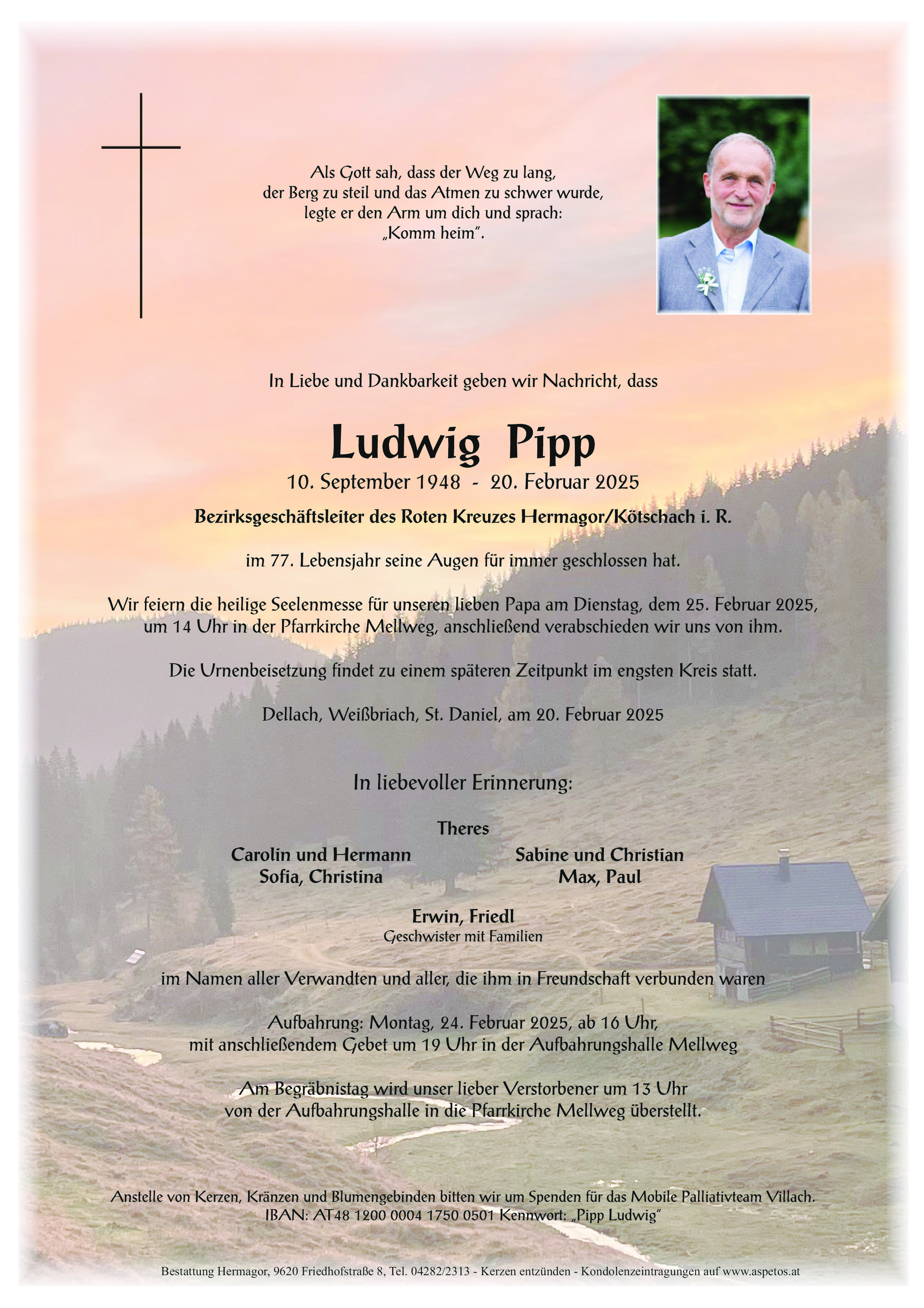 Traueranzeige von Ludwig Pipp