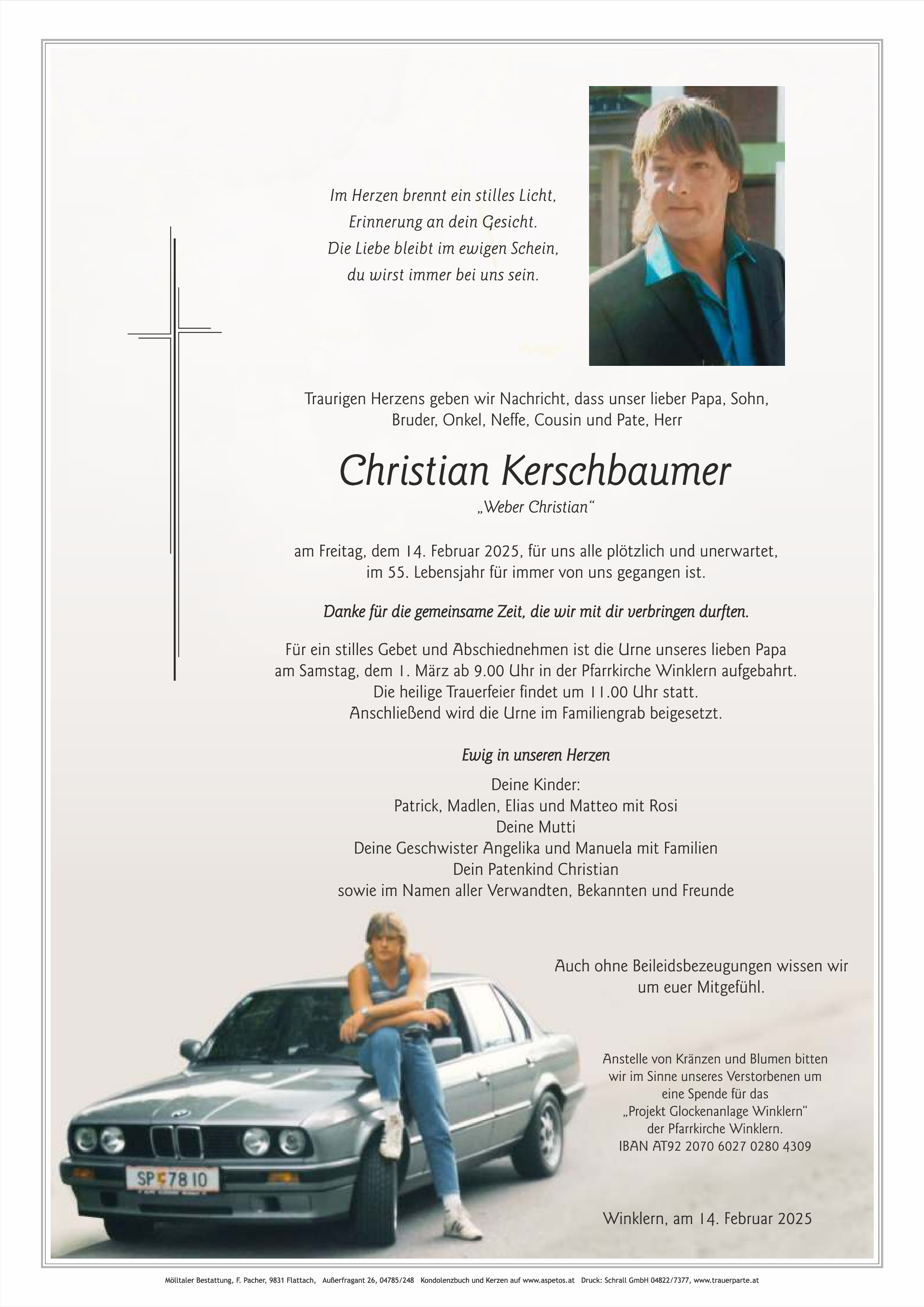 Traueranzeige von Christian Kerschbaumer