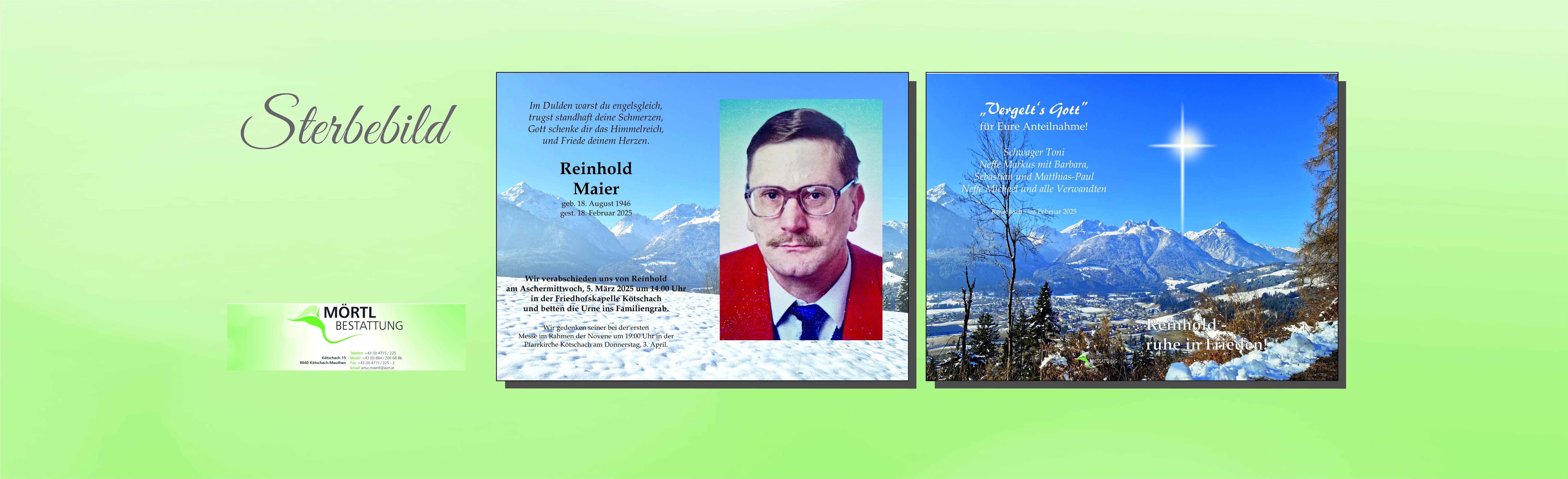 Traueranzeige von Reinhold Maier