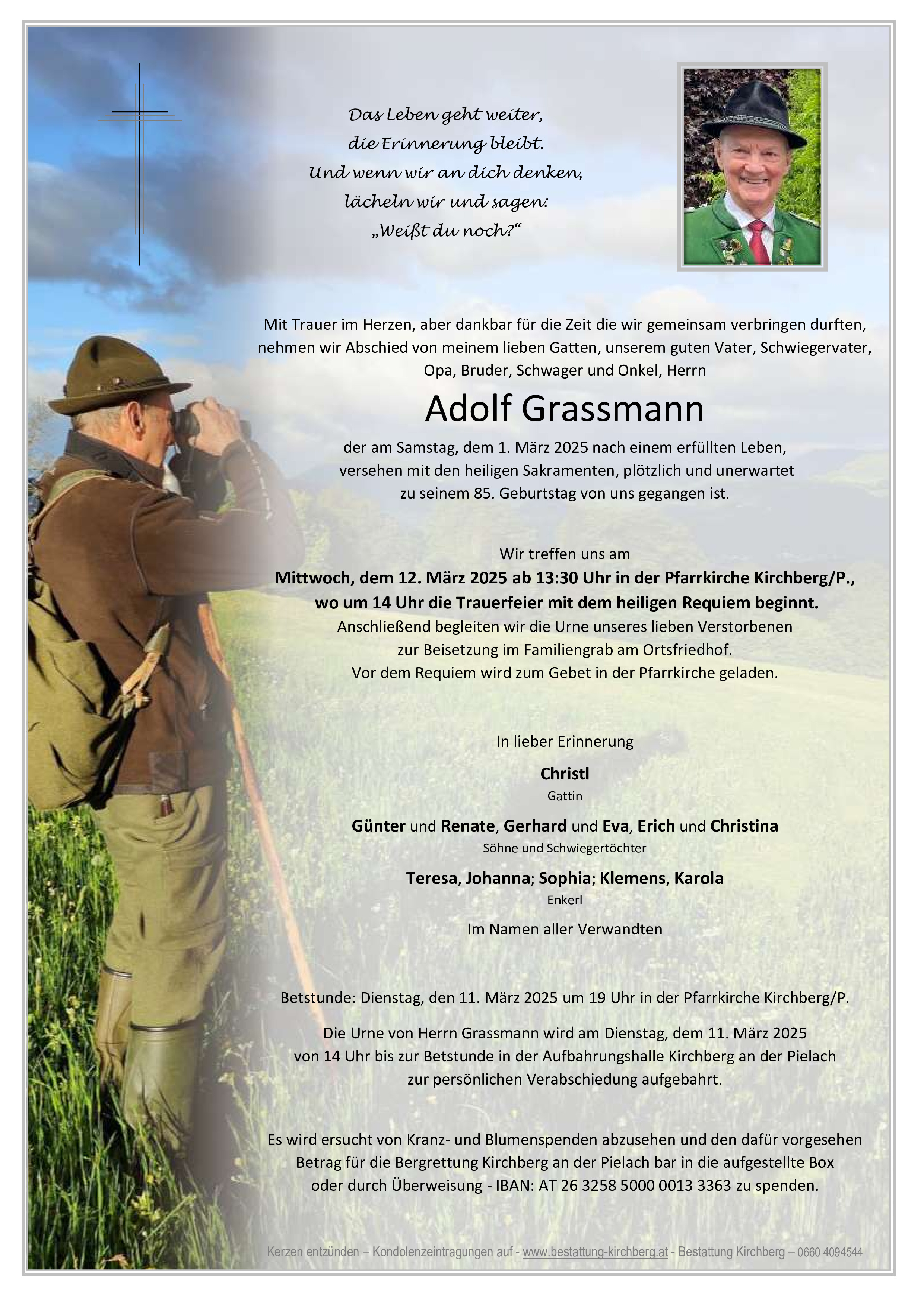 Traueranzeige von Adolf Grassmann