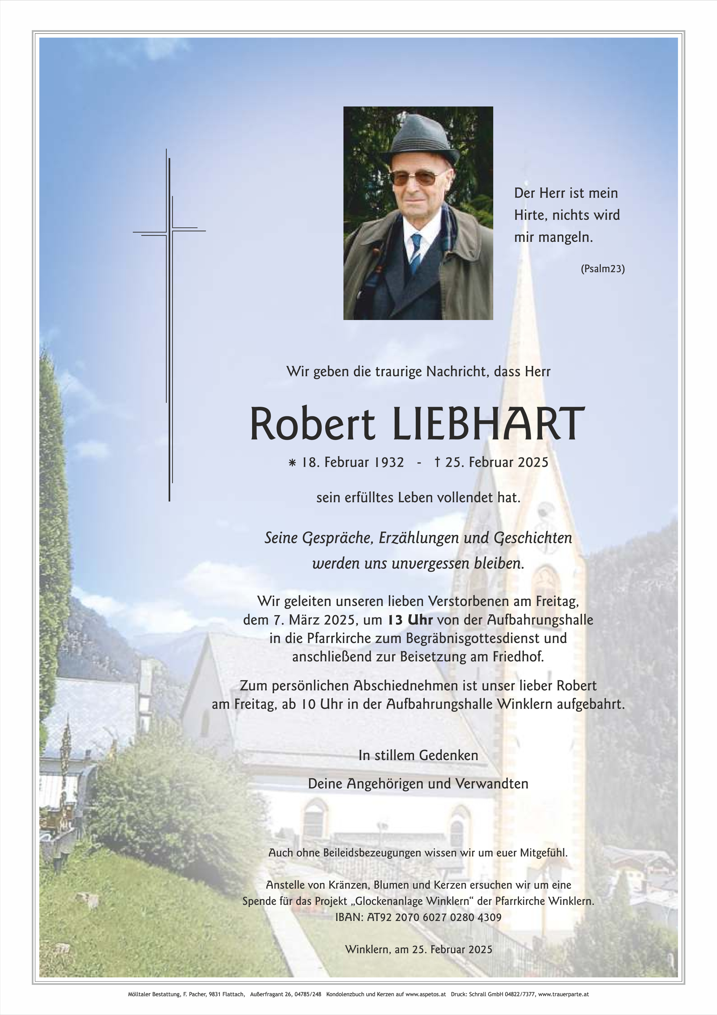 Traueranzeige von Robert Liebhart