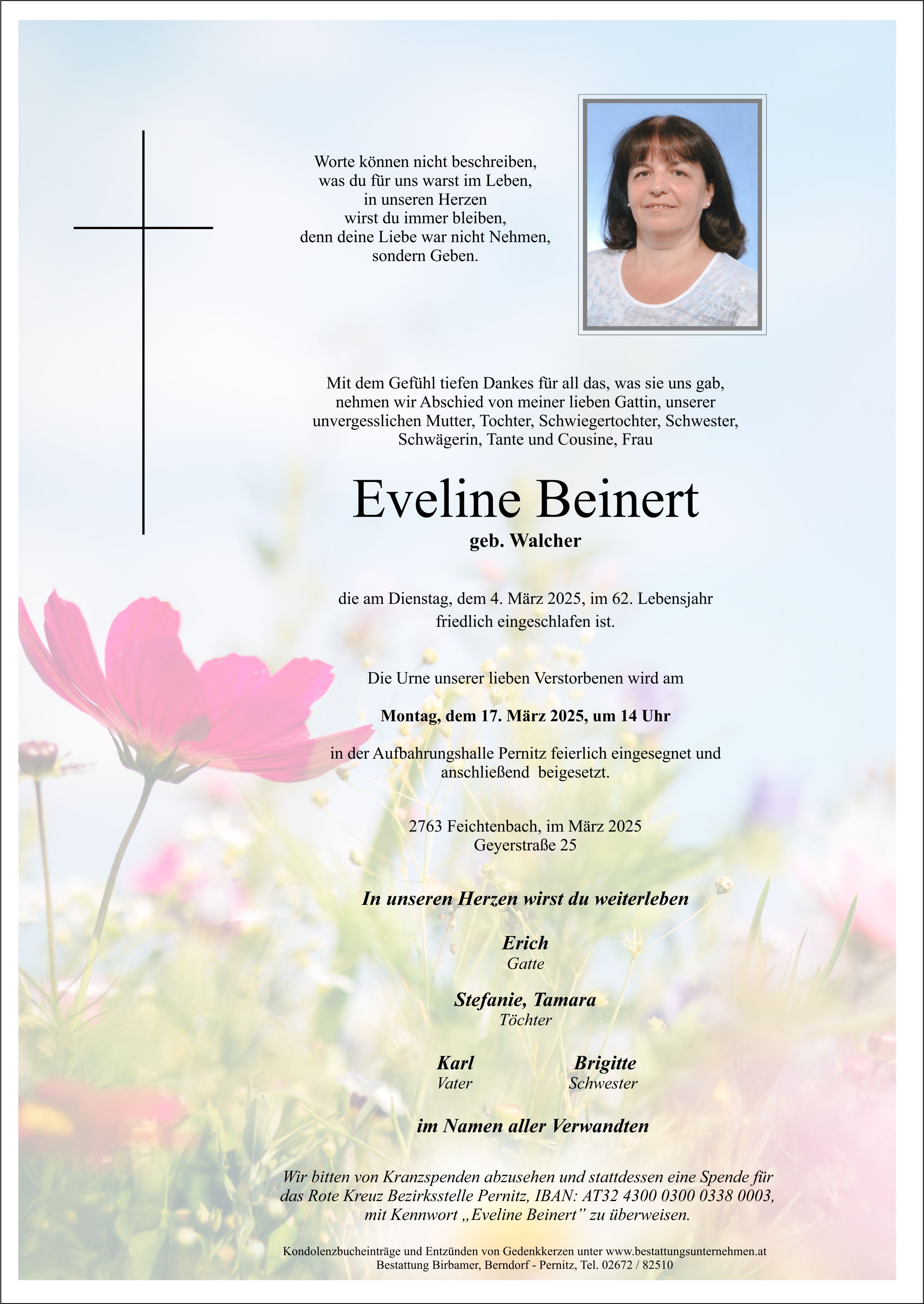Traueranzeige von Eveline Anna Maria Beinert