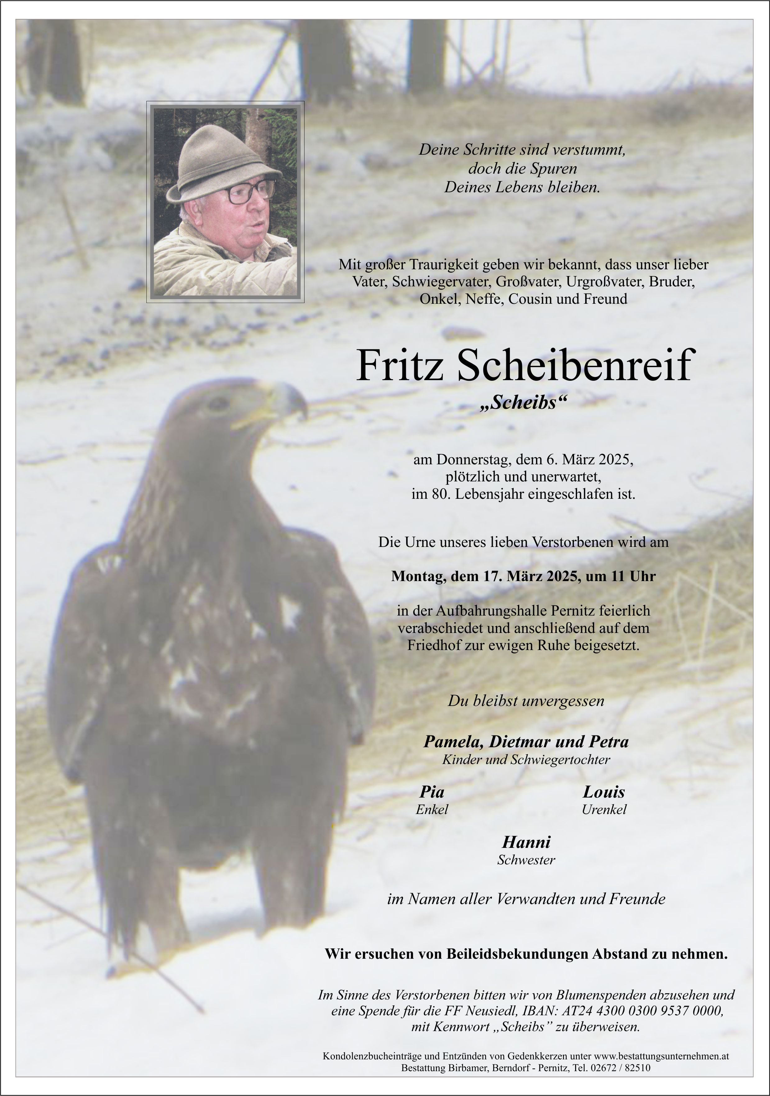 Traueranzeige von Fritz Scheibenreif
