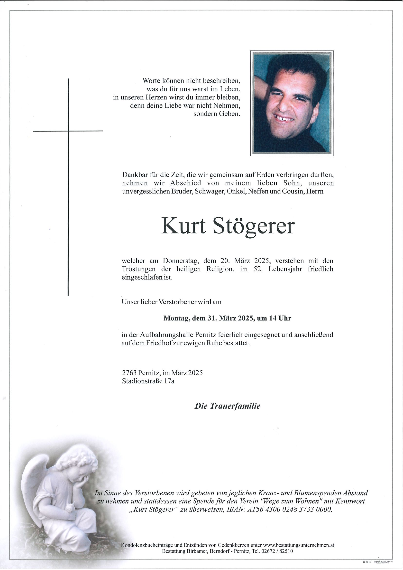 Traueranzeige von Kurt Stögerer