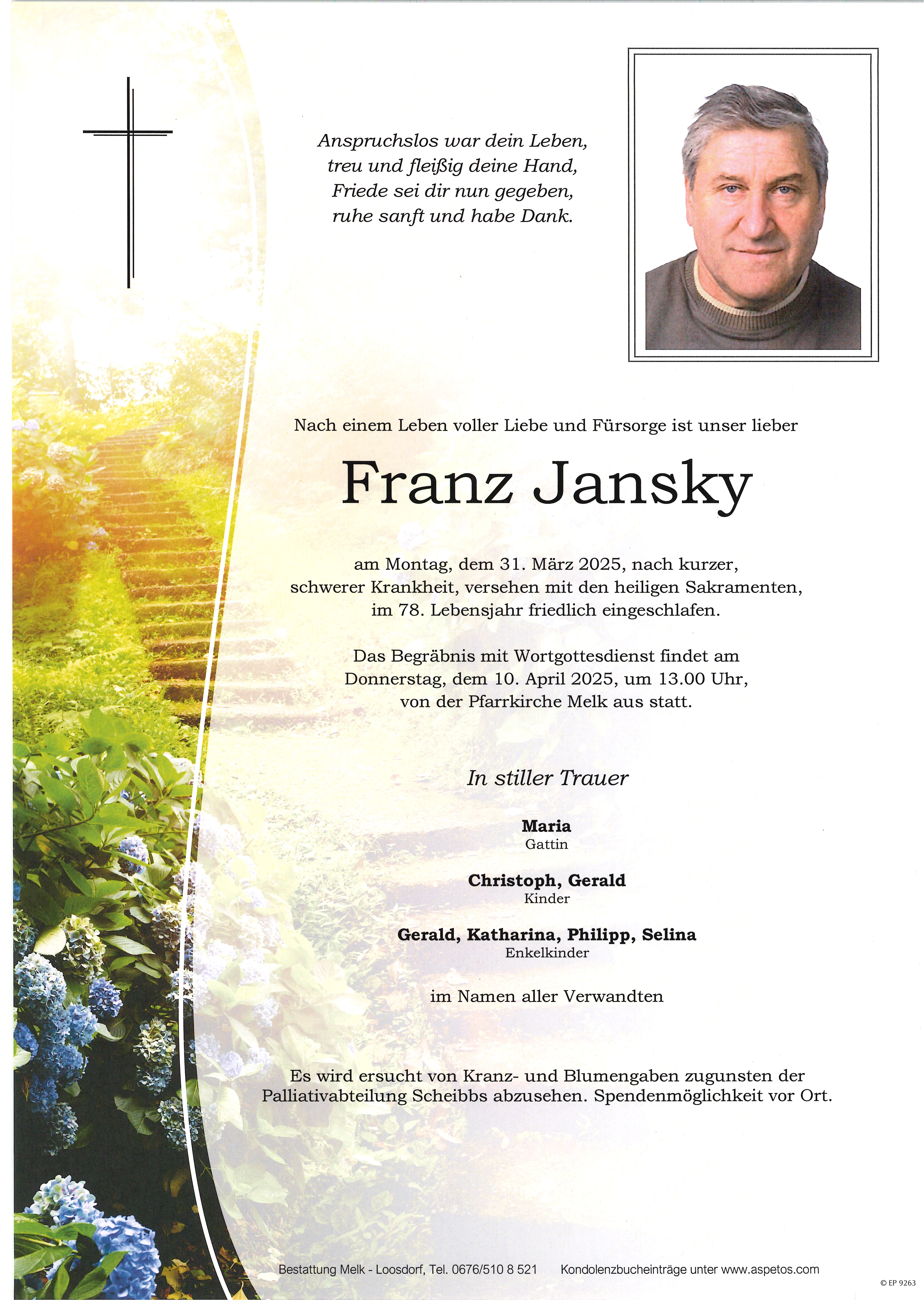 Traueranzeige von Franz Jansky