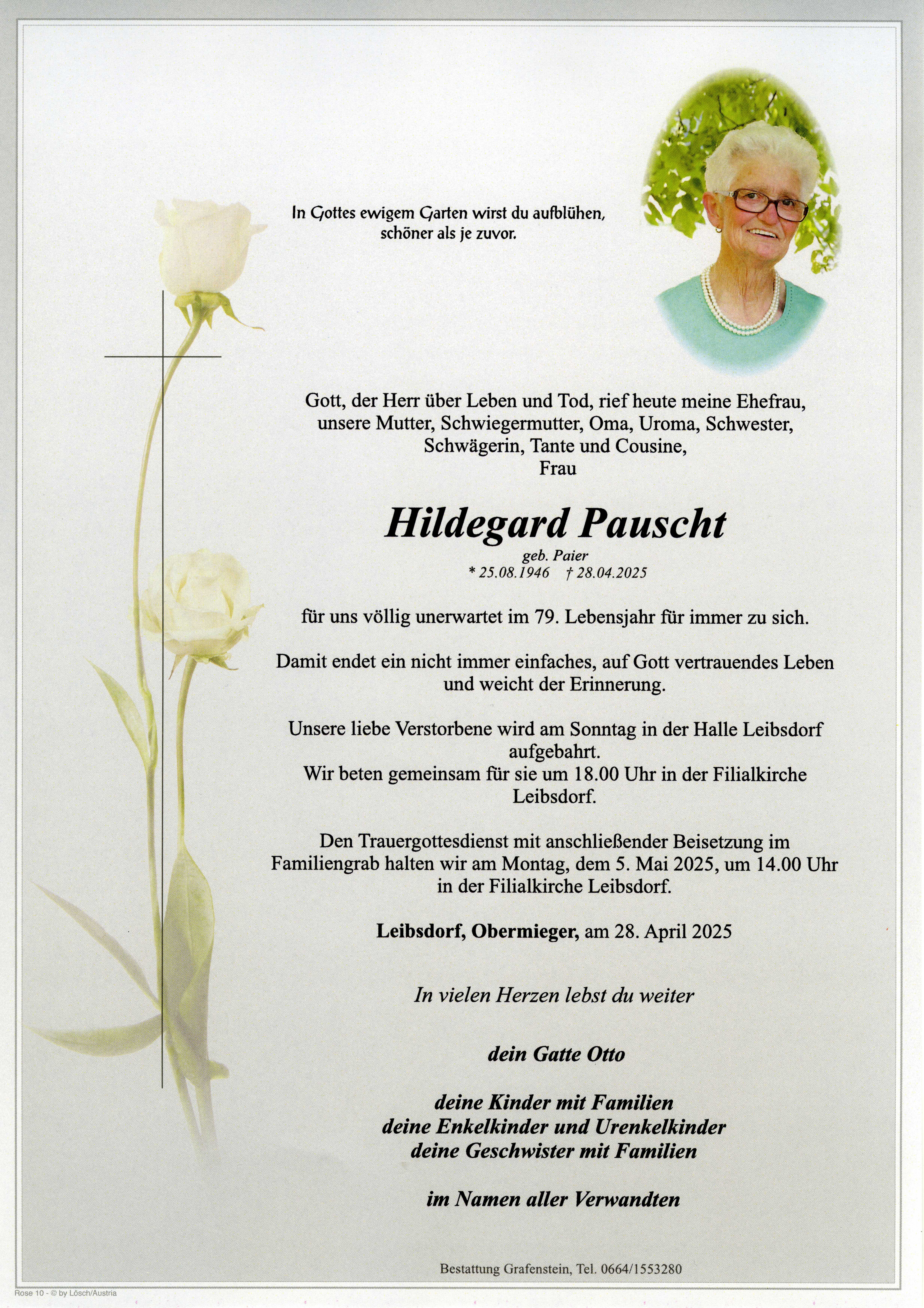 Traueranzeige von Hildegard Pauscht
