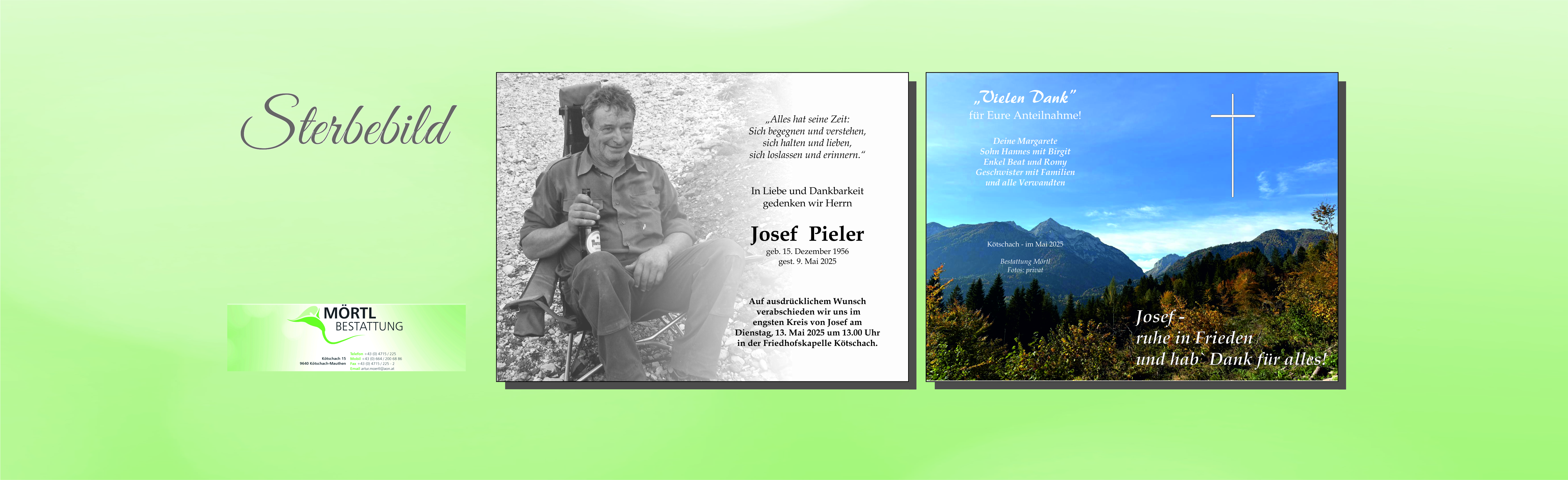 Traueranzeige von Josef Pieler