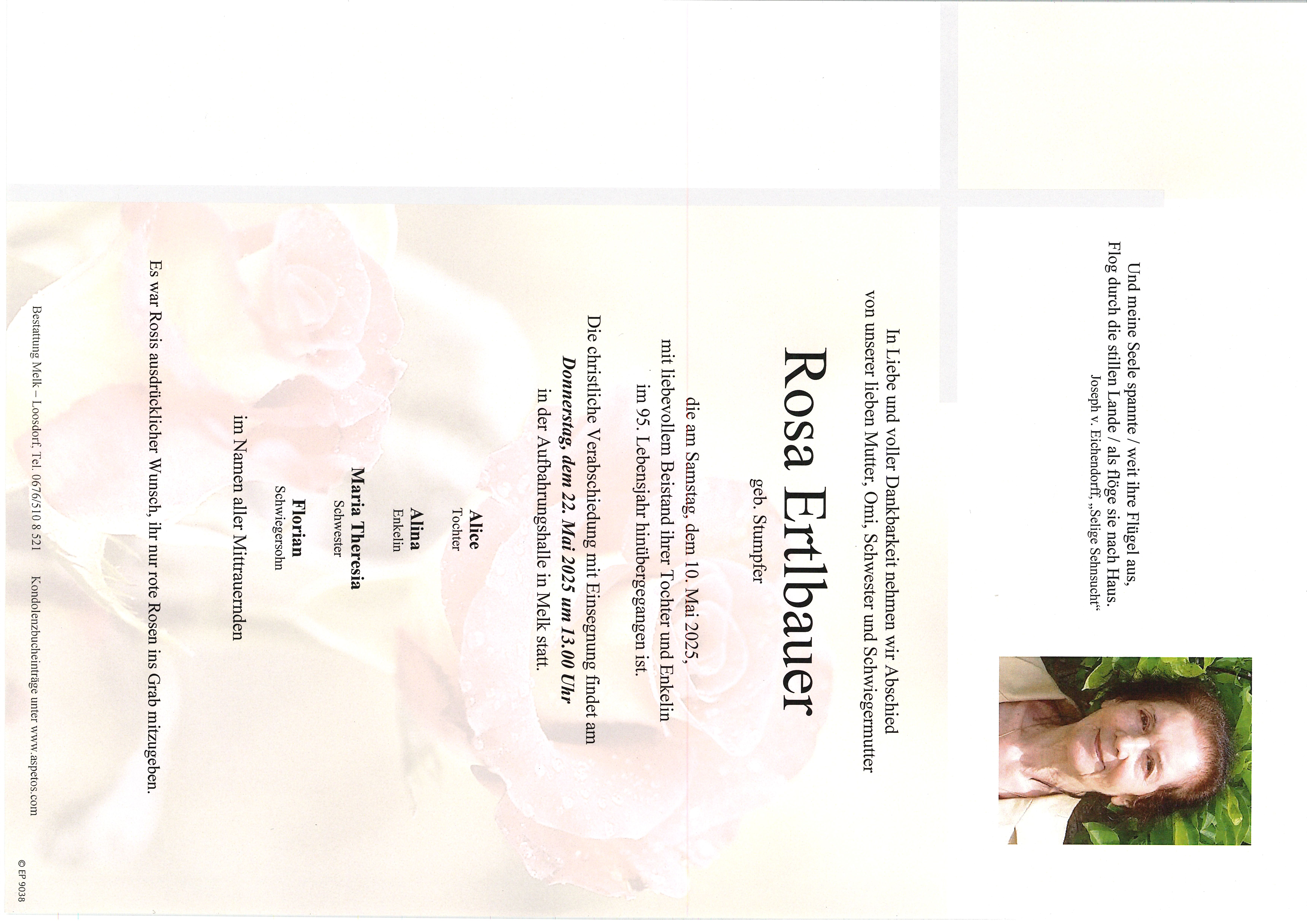 Traueranzeige von Rosa Ertlbauer
