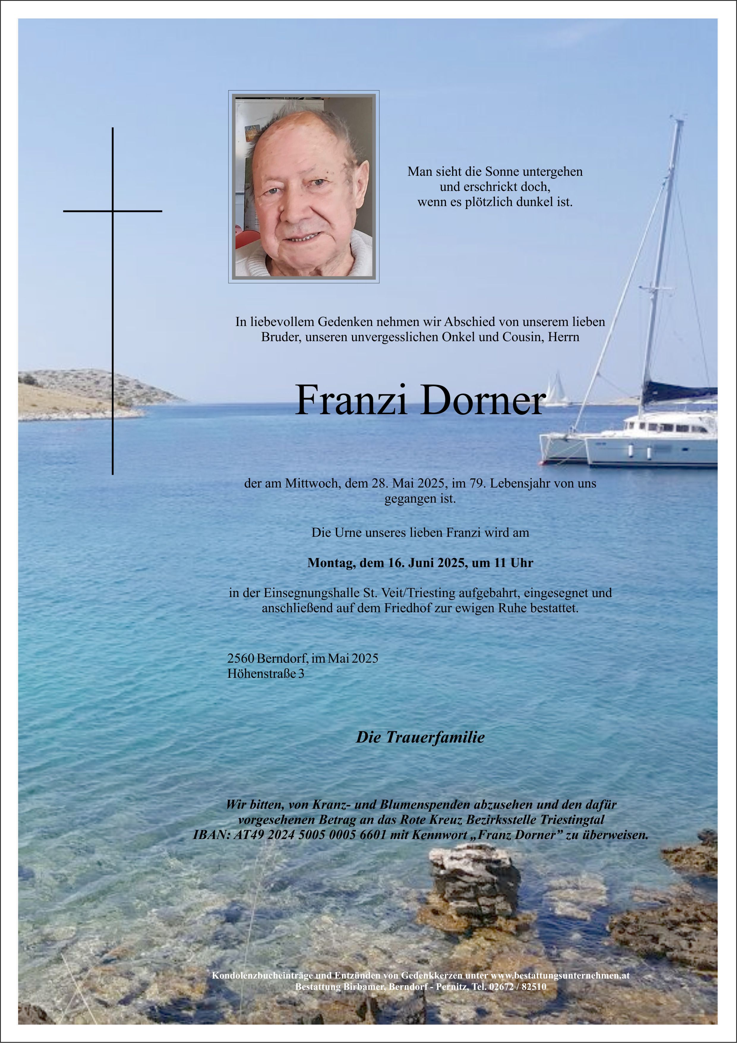 Traueranzeige von Franz Dorner