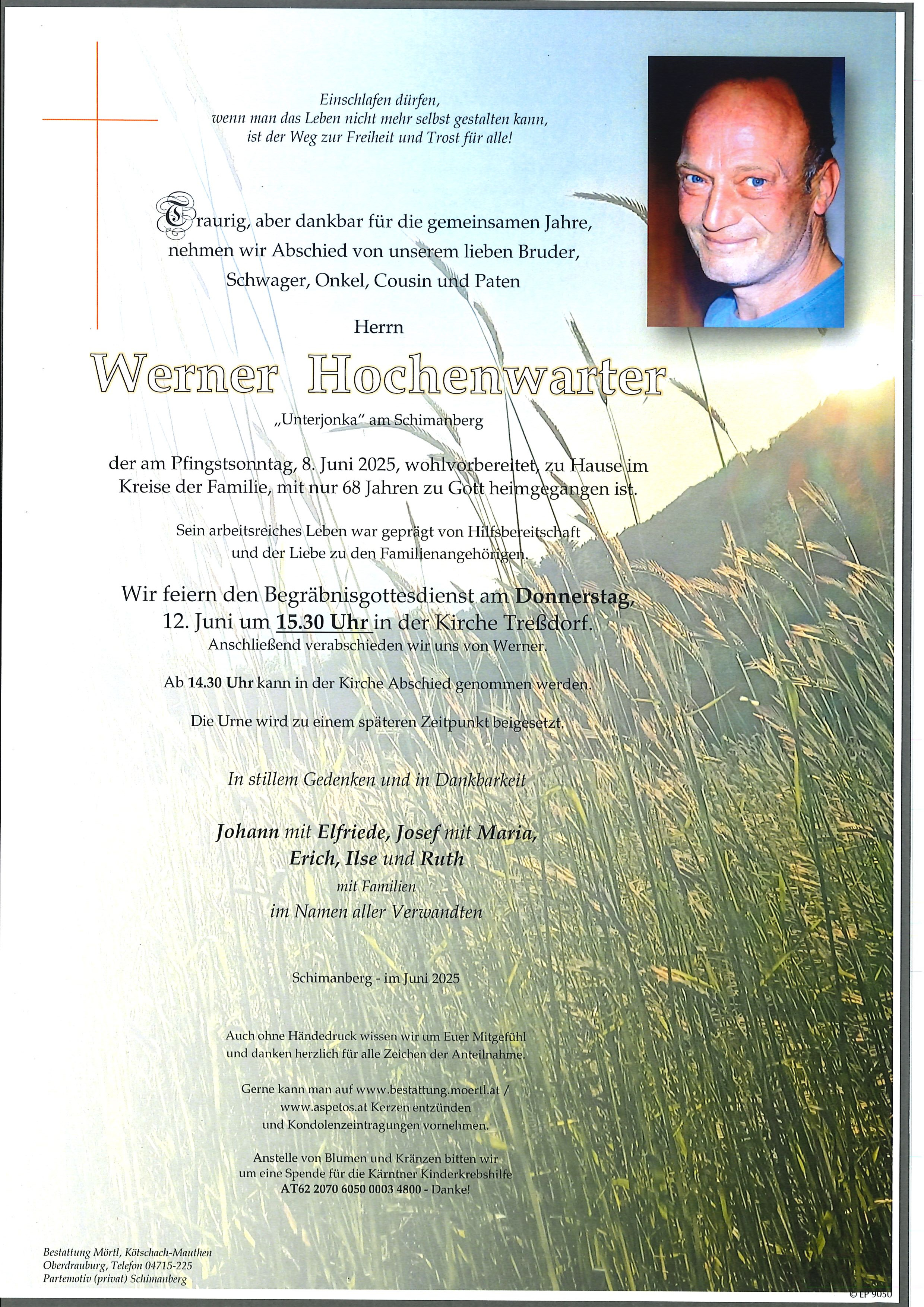 Traueranzeige von Werner Hochenwarter