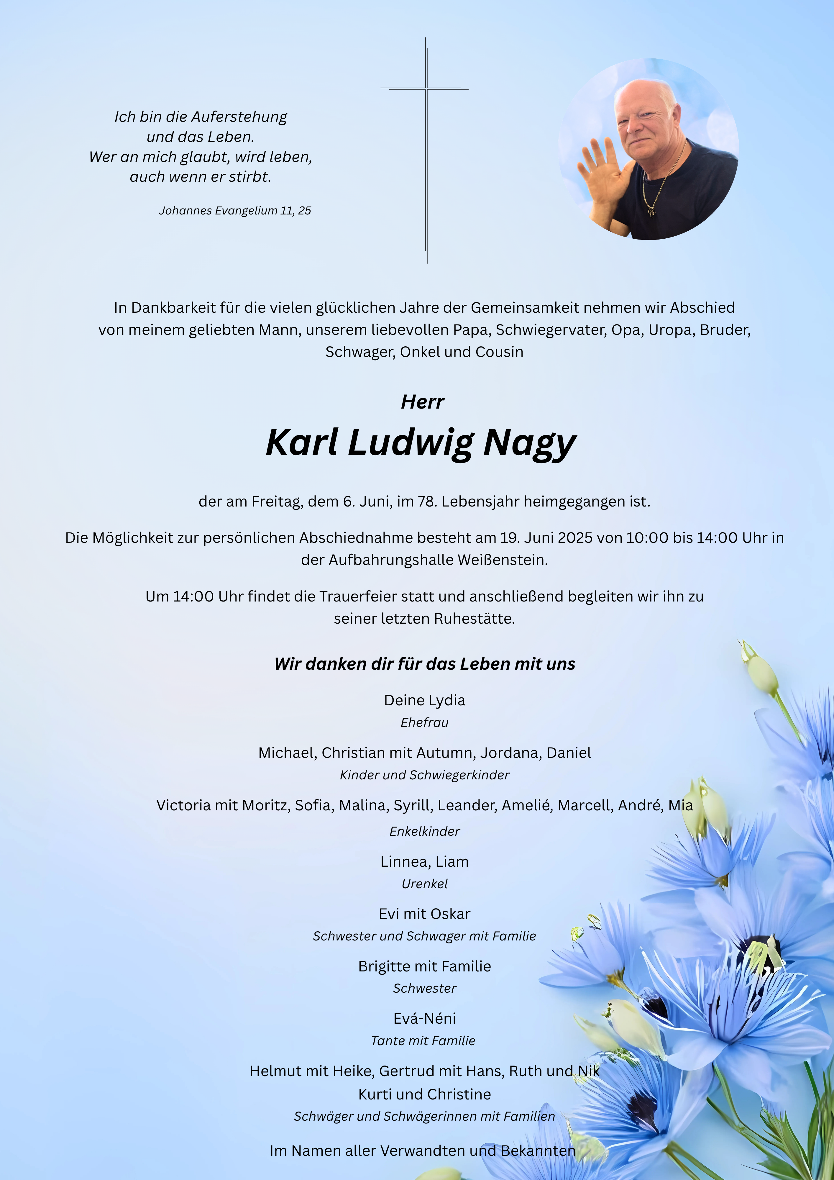 Traueranzeige von Karl Ludwig Nagy