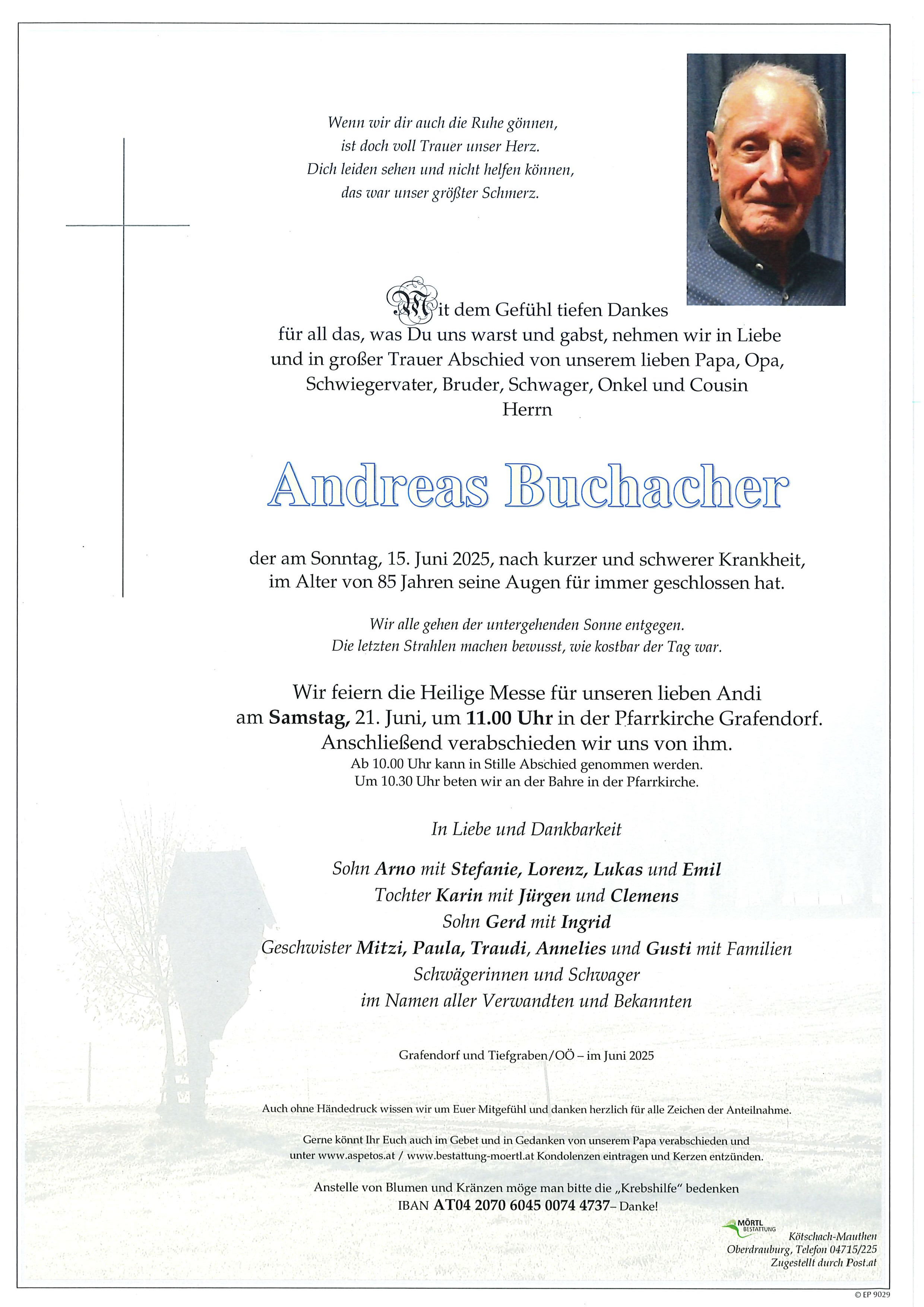Traueranzeige von Andreas Buchacher
