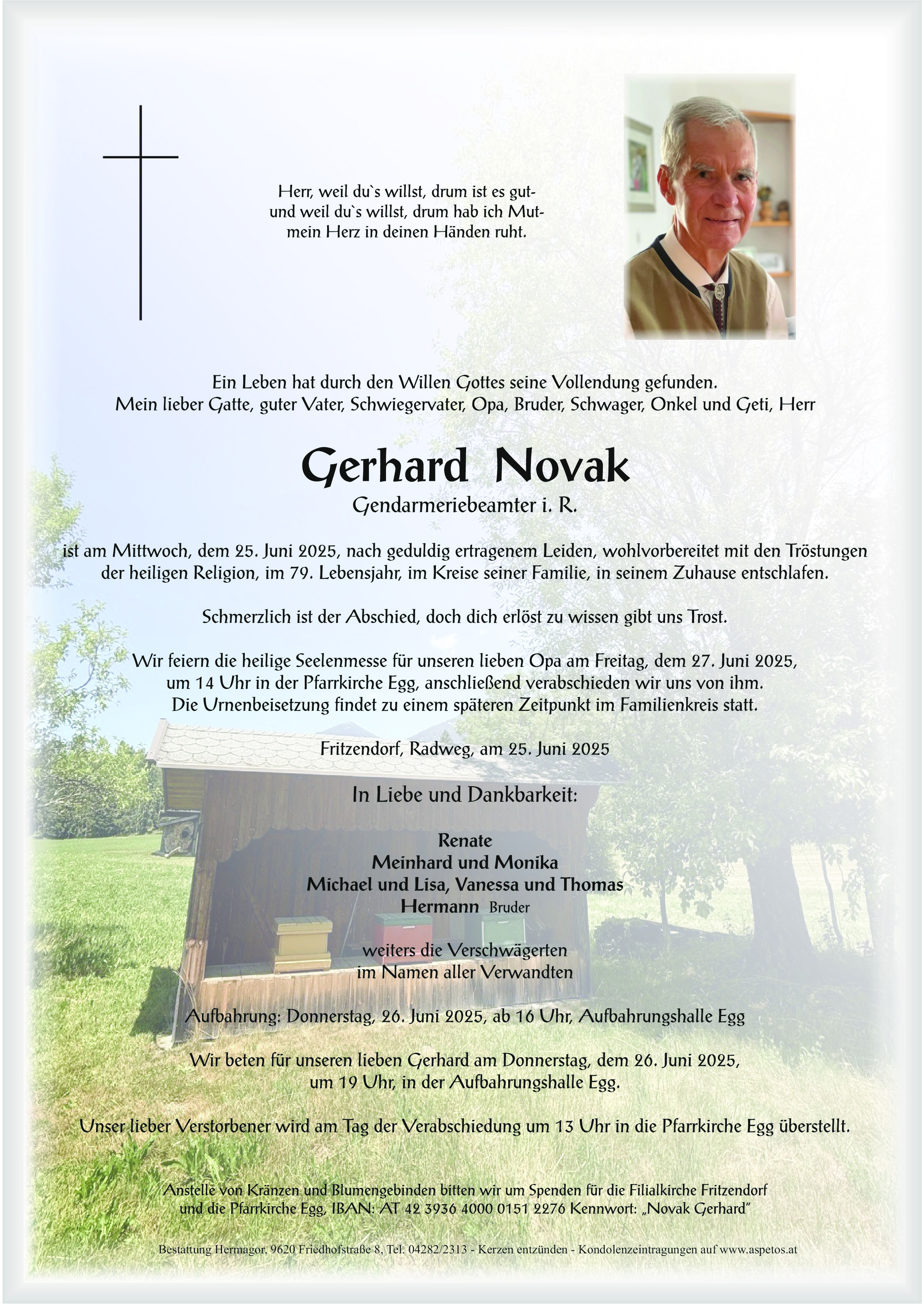 Traueranzeige von Gerhard Novak