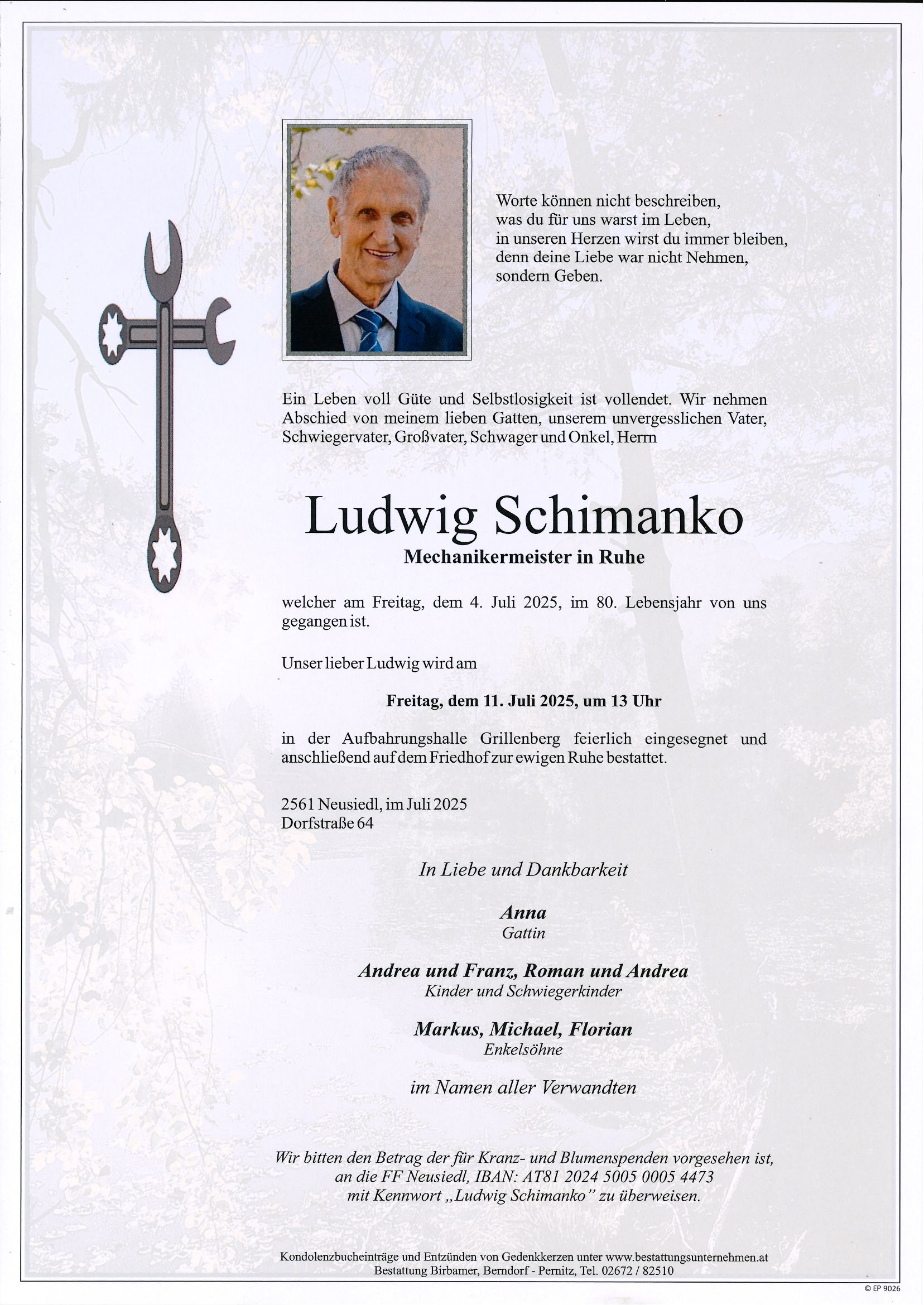 Traueranzeige von Ludwig Schimanko