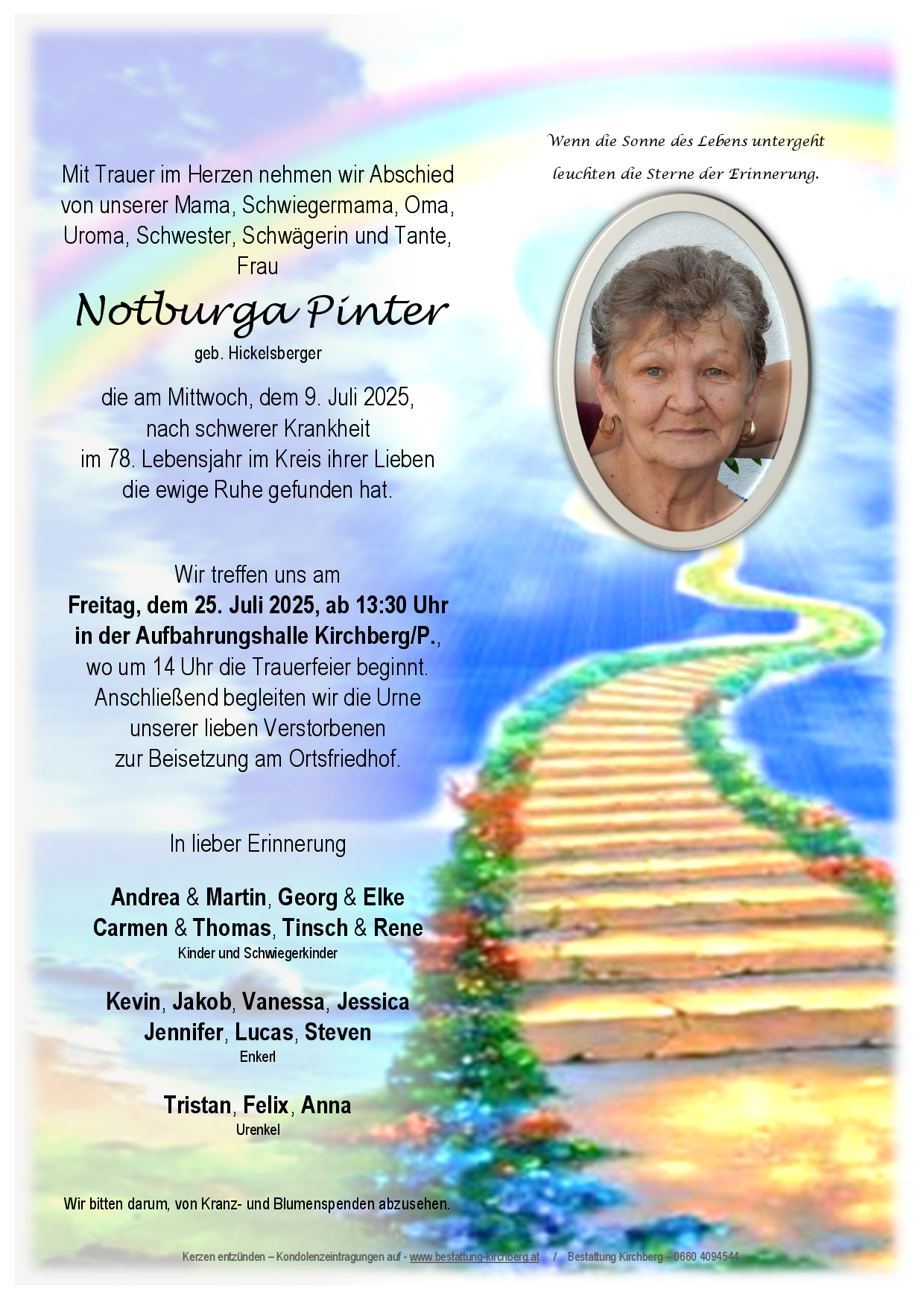 Traueranzeige von Notburga Pinter