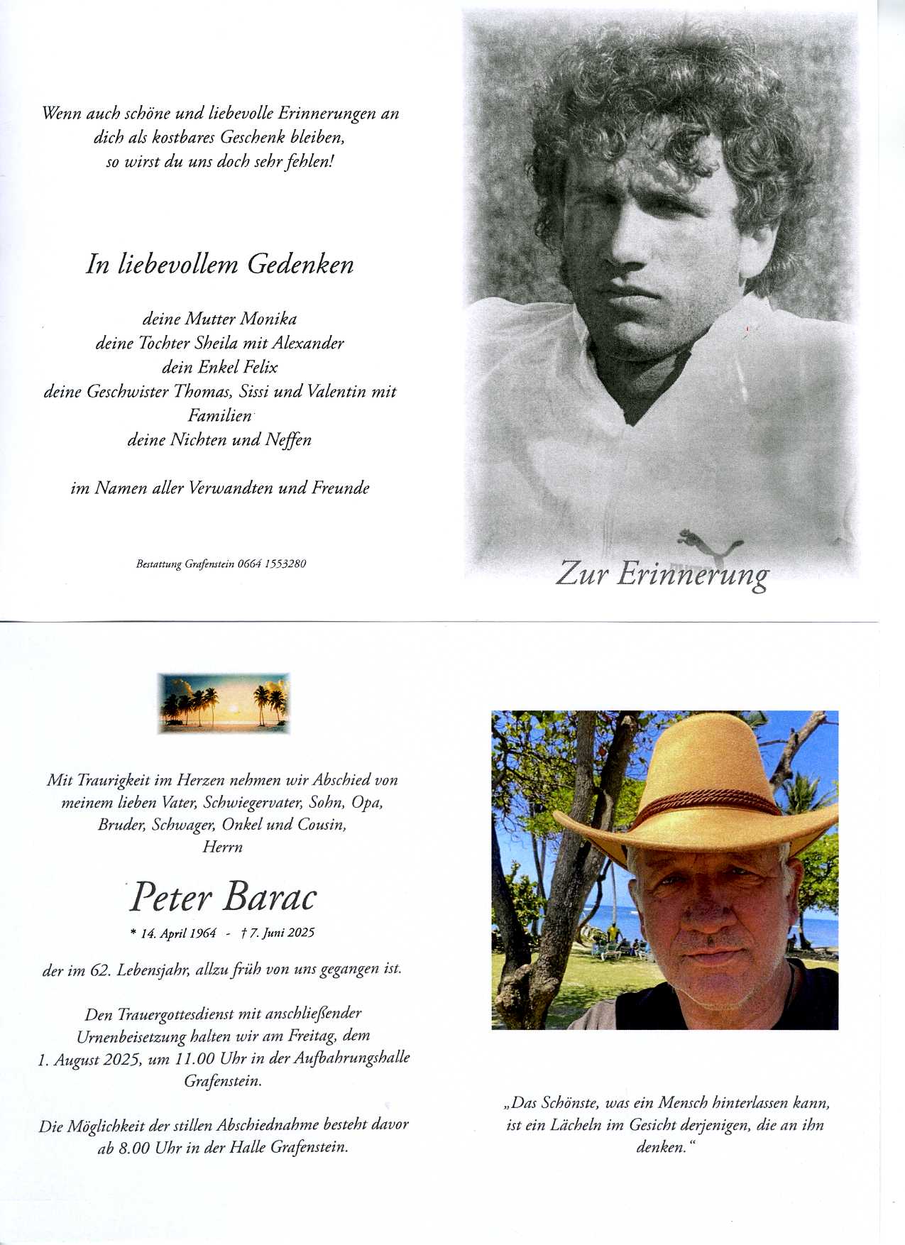Traueranzeige von Peter Barac
