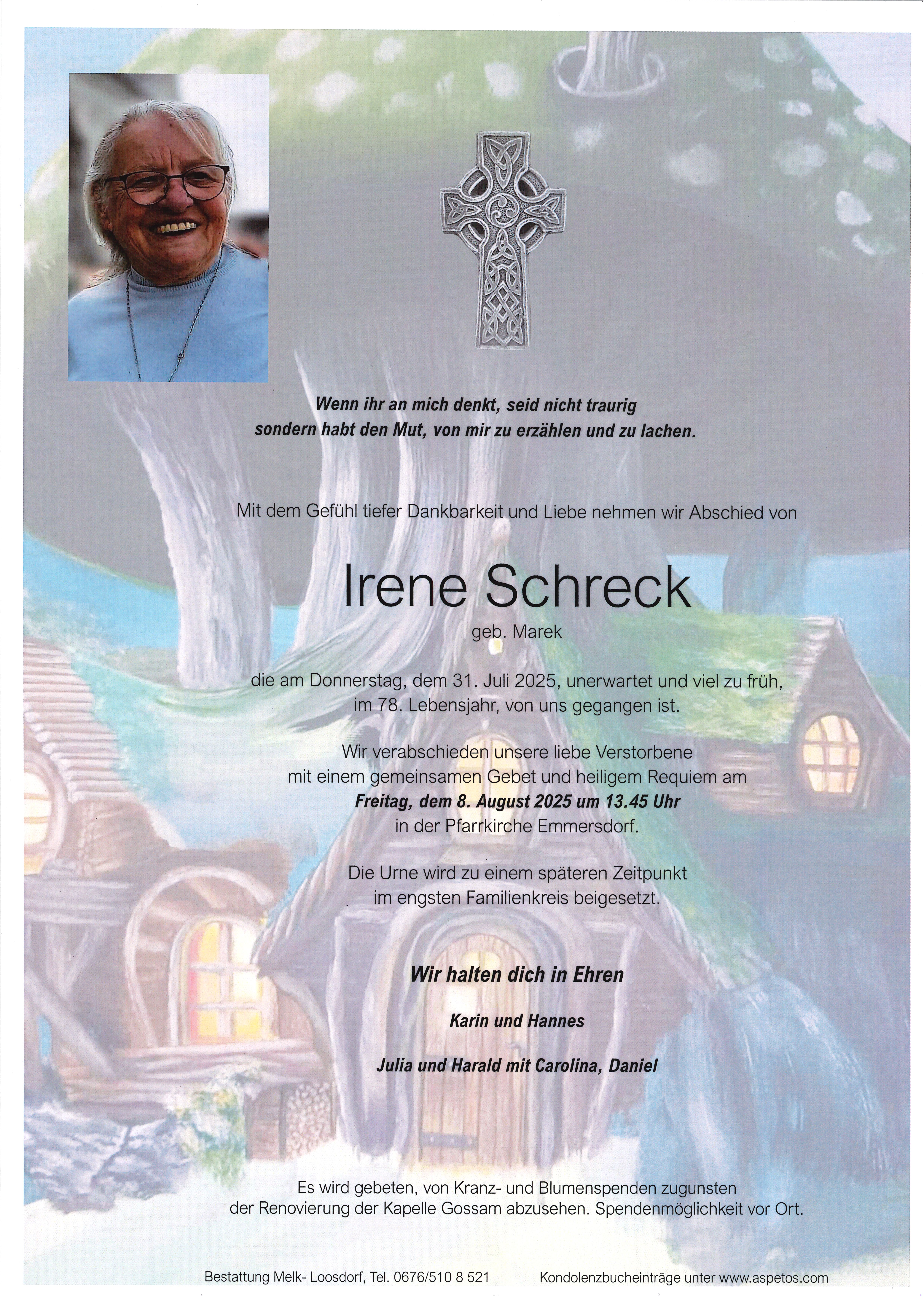 Traueranzeige von Irene Schreck